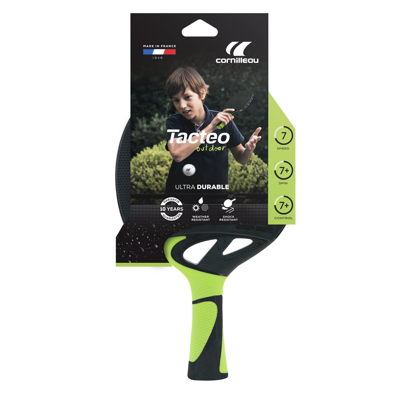 Cornilleau Tacteo 50 Outdoor Rakietka limonkowa