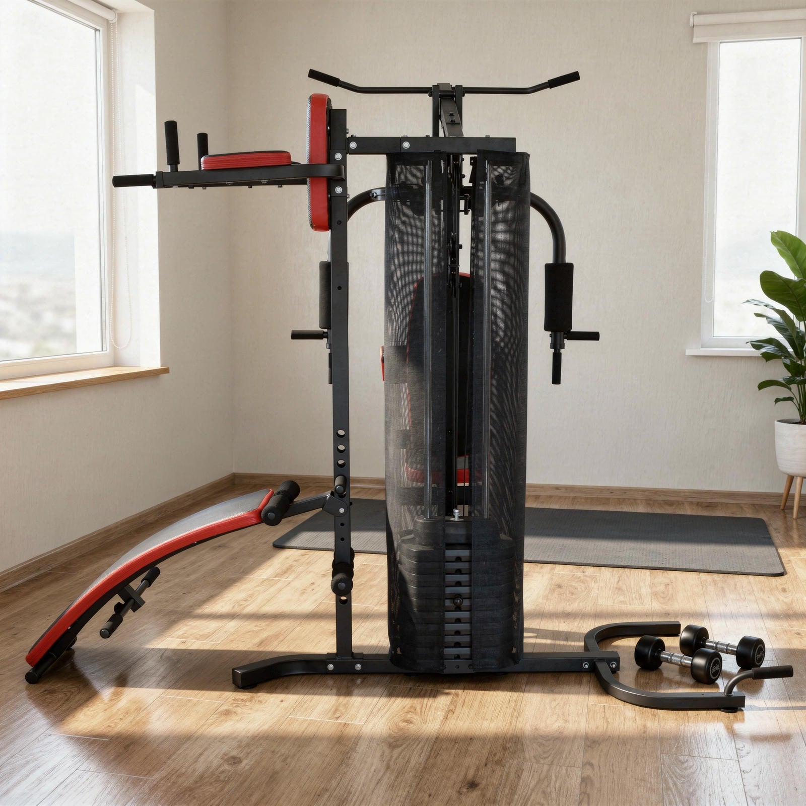 BODY SCULPTURE ATLAS Z ŁAWKĄ MULTIGYM BMG 4702 STOS 66KG