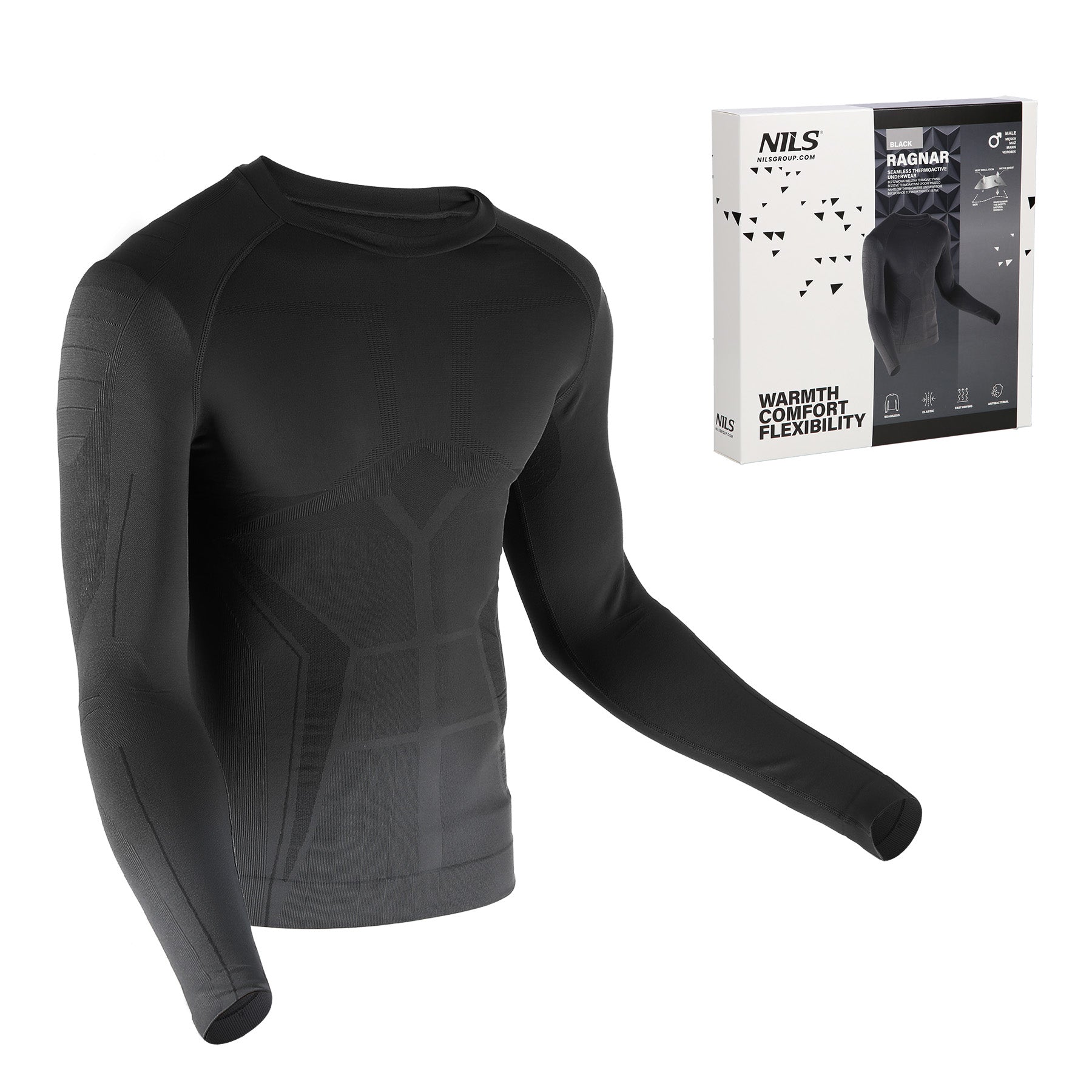 BTK0060 MEN'S BLACK THERMOACTIVE SHIRT L/XL RAGNAR NILS