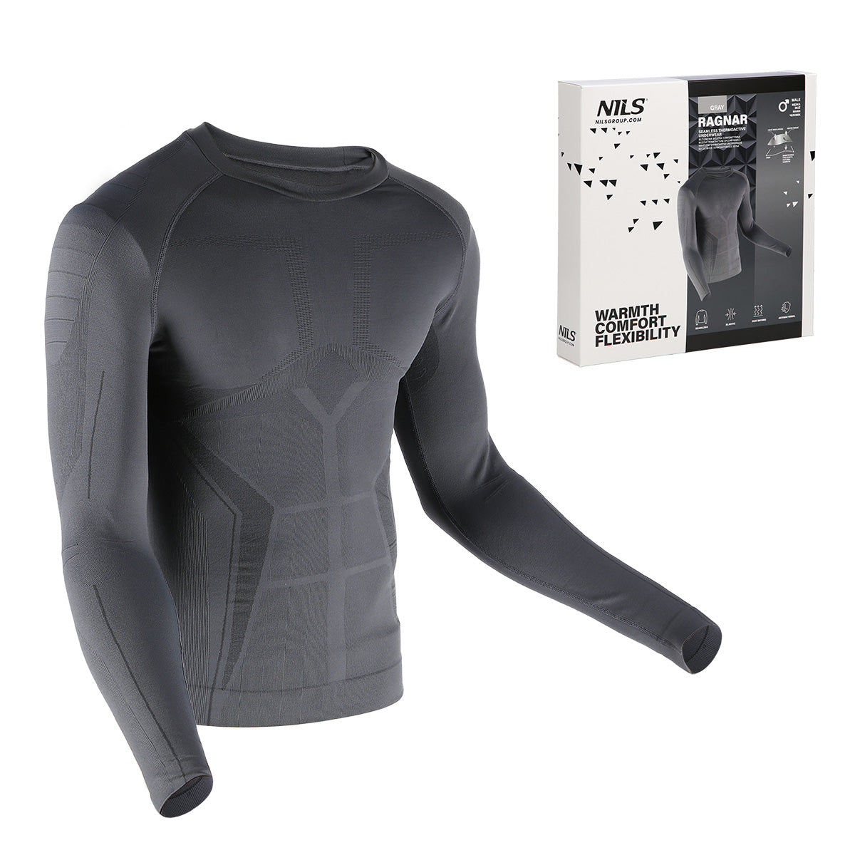 BTK0060 MEN'S GREY THERMOACTIVE SHIRT S/M RAGNAR NILS