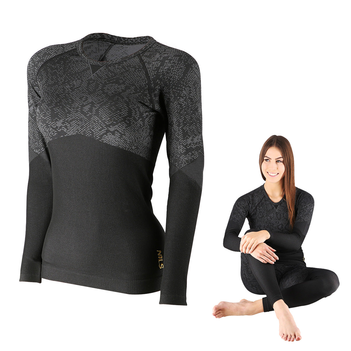 BTK0062 DÁMSKÉ ČERNÉ TERMOAKTIVNÍ TRIČKO L/XL ROSA NILS