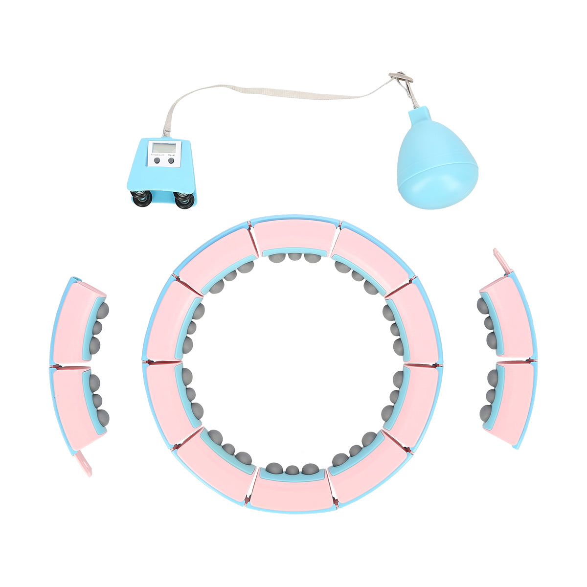 FH06 Blue/Pink Hula Hop z obciążnikiem i licznikiem