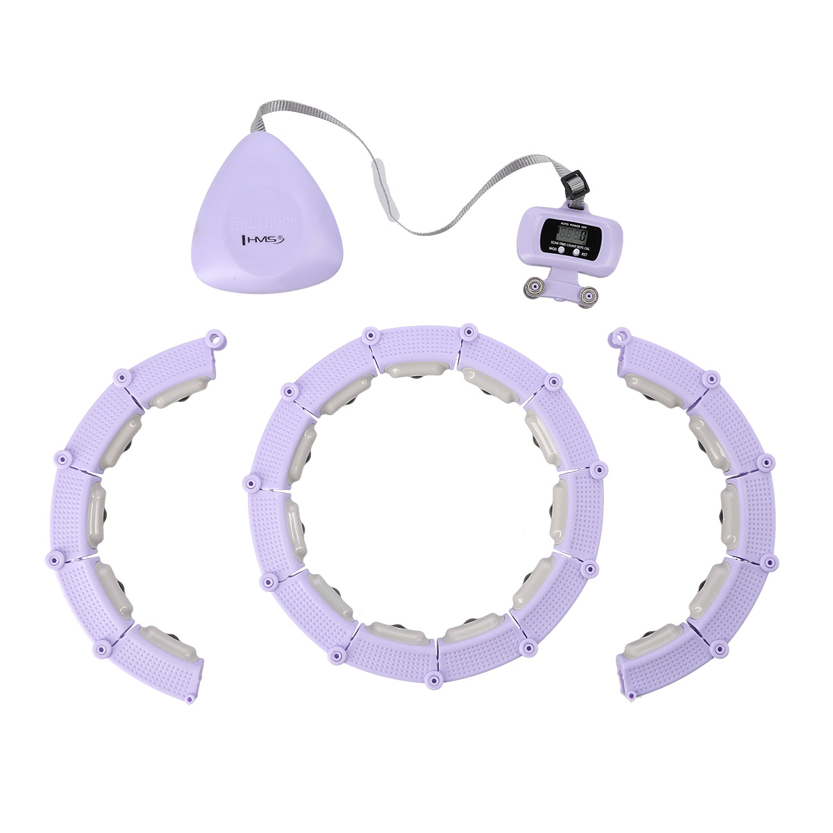 HMS HHM14 Violet Hula Hop z magnesami i obciążnikiem + licznik