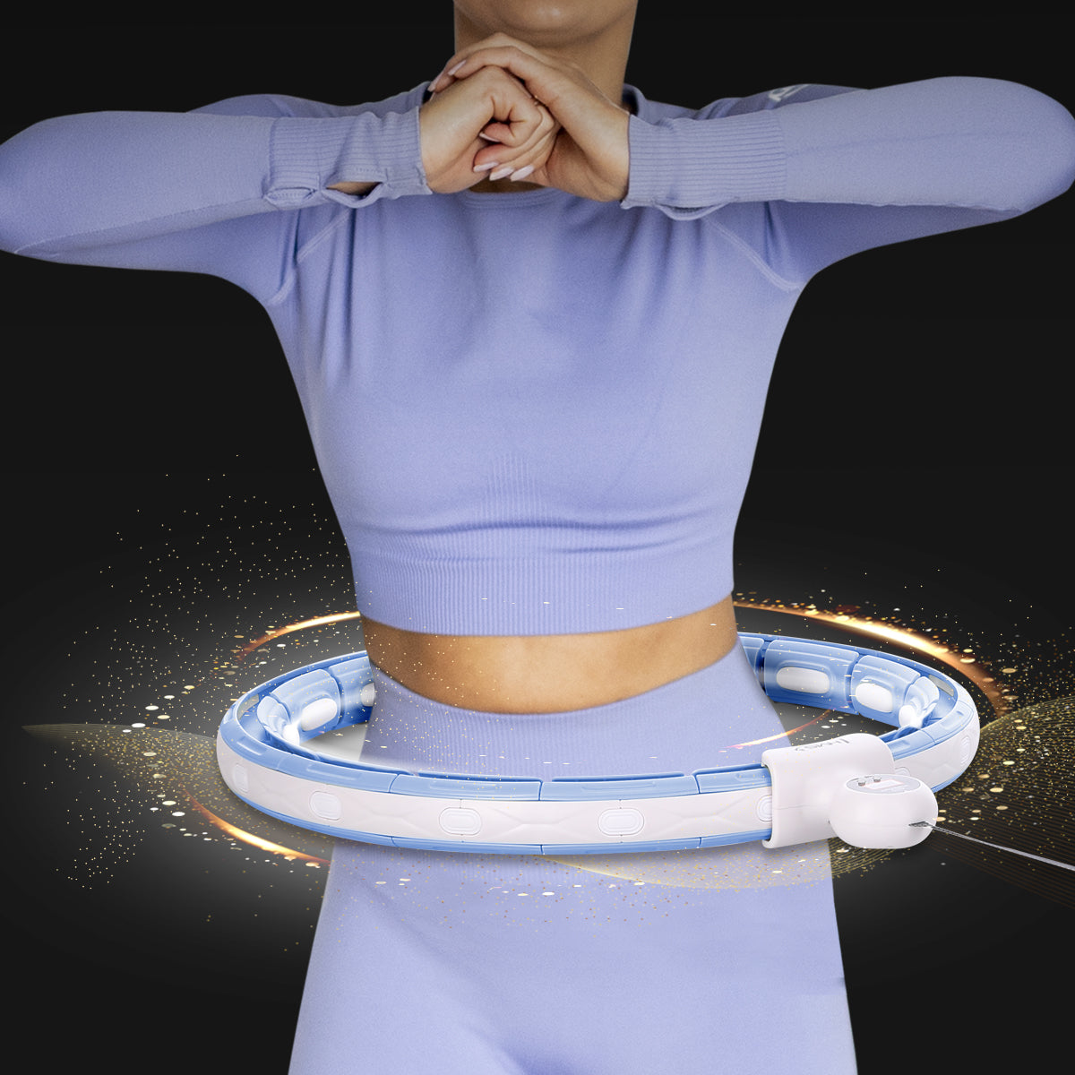HHM15 HULA HOP MODRÁ S MAGNETEM A ZÁVAŽÍM + POČÍTADLO HMS