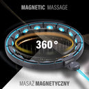 HHM17 HULA HOP ČERNÁ/TYRKÝZOVÁ S MAGNETY A ZÁVAŽÍM + POČÍTADLO HMS