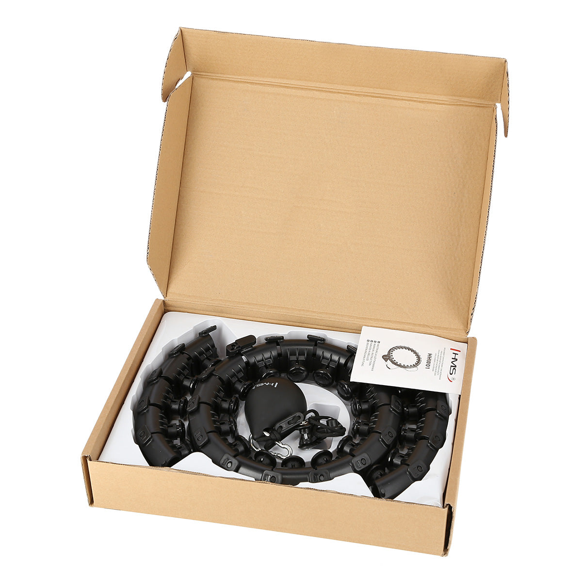 HMS HHW01 Black Hula Hop z wypustkami i obciążnikiem