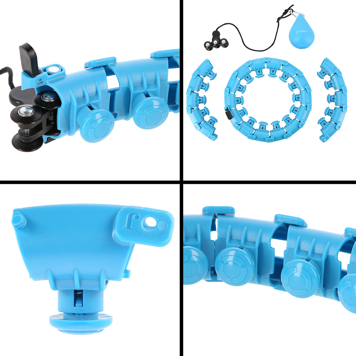 HMS HHW01 Blue Hula Hop z wypustkami i obciążnikiem