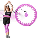 HULA HOP SADA PLUS VELIKOSTÍ HHW12 FIALOVÁ S VÝSTUPKY A ZÁVAŽÍ HMS + BR163 ČERNÝ PÁSEK