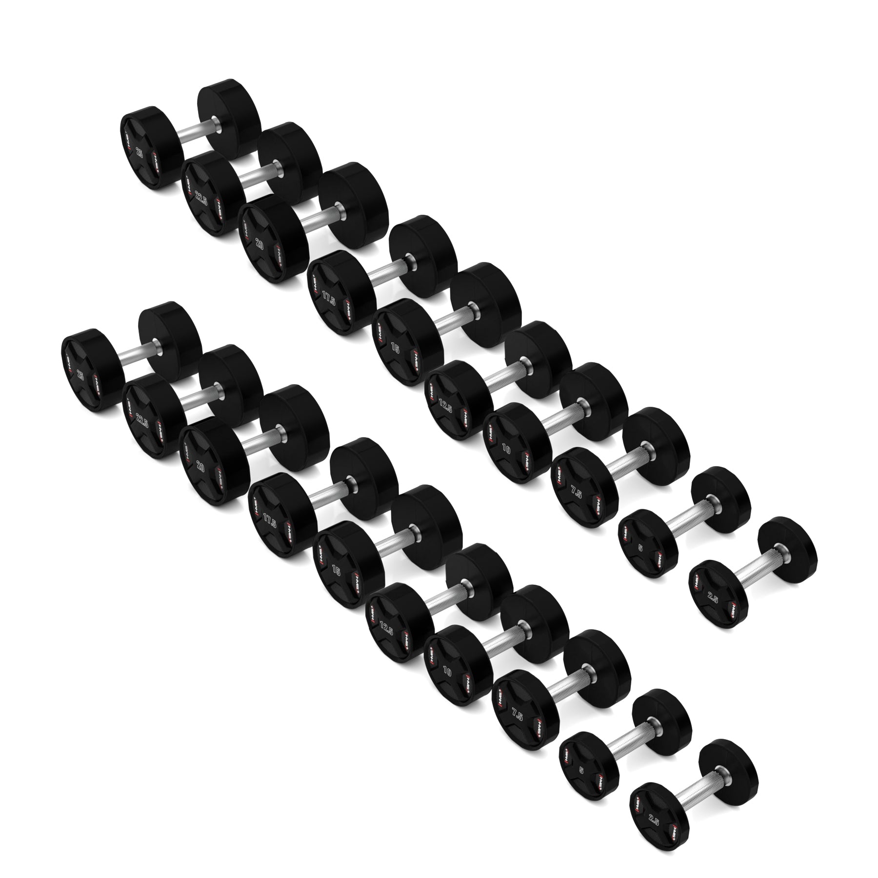 HPC SADA POLYURETANOVÝCH ČINKŮ 2 x 2,5 - 25 KG CPU - 275 KG HMS