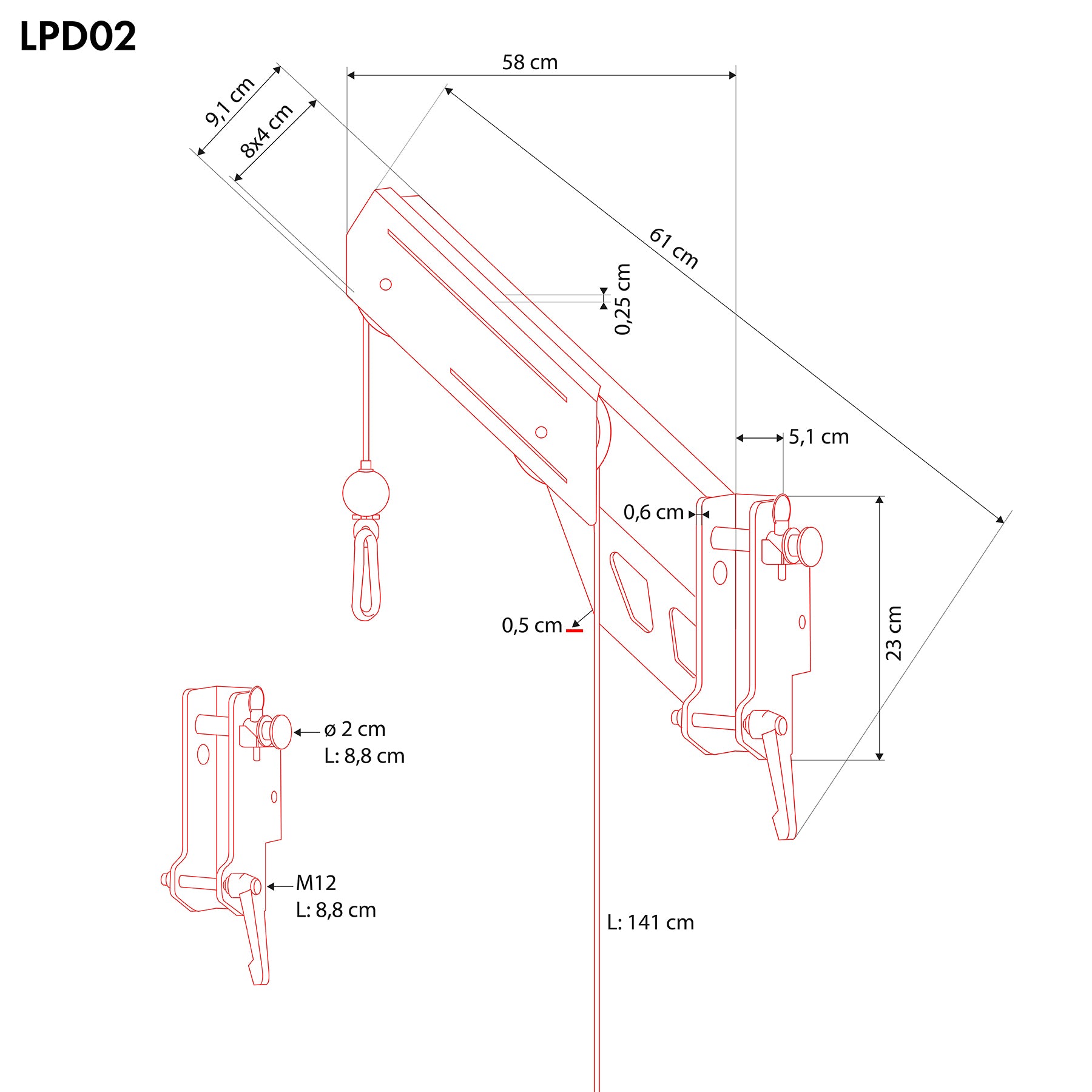LPD02 UPPER LIFT FOR HMS MACHINES AND ATLASES