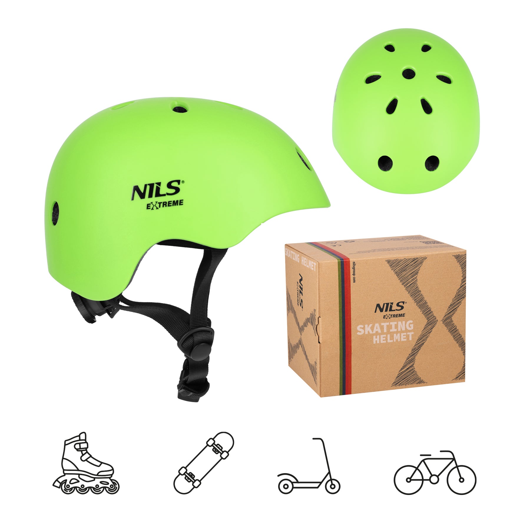 Nils Extreme MT301 Kask zielony S(52-56 cm)
