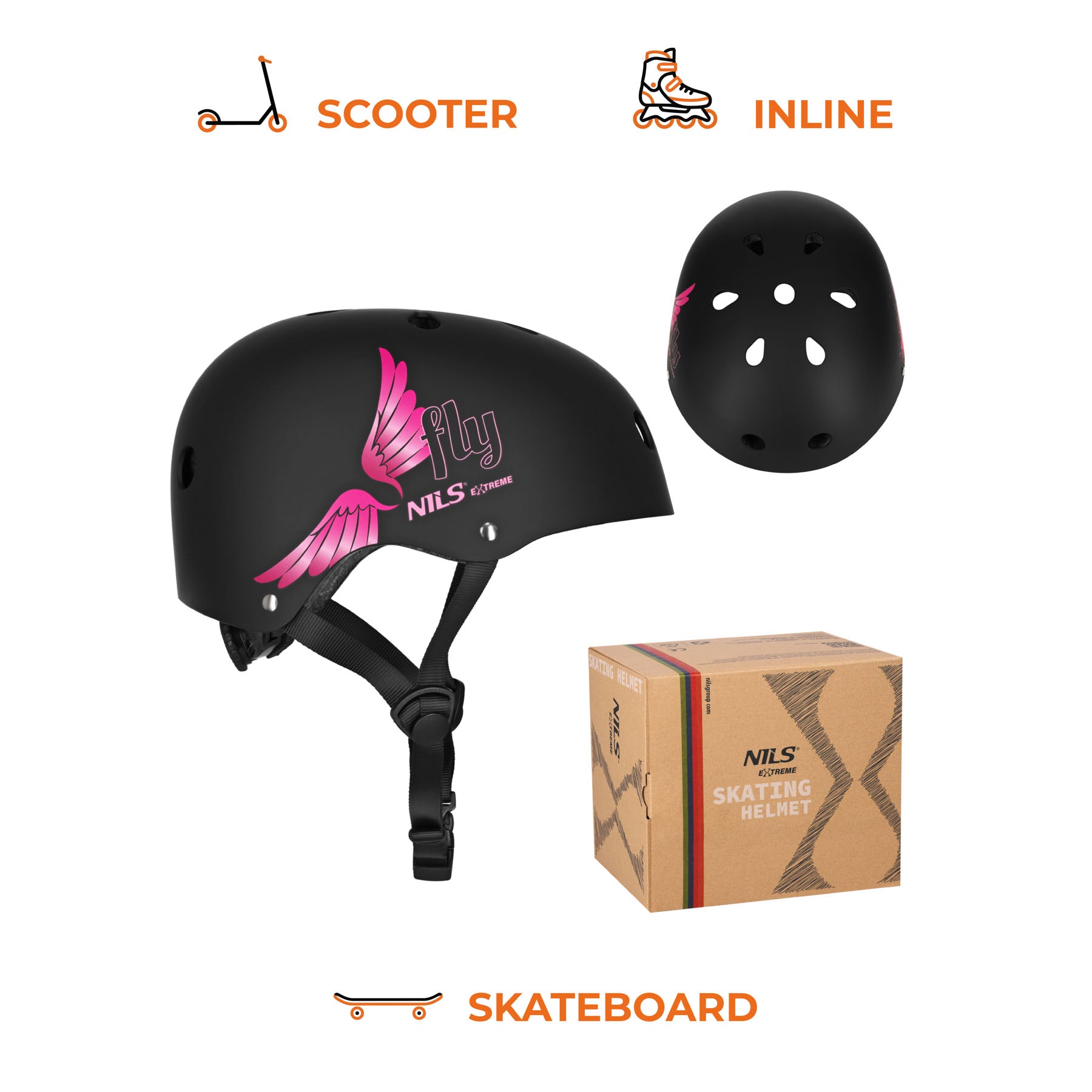 MTW001 FLY KASK RÓŻOWY L(58-61CM) NILS EXTREME