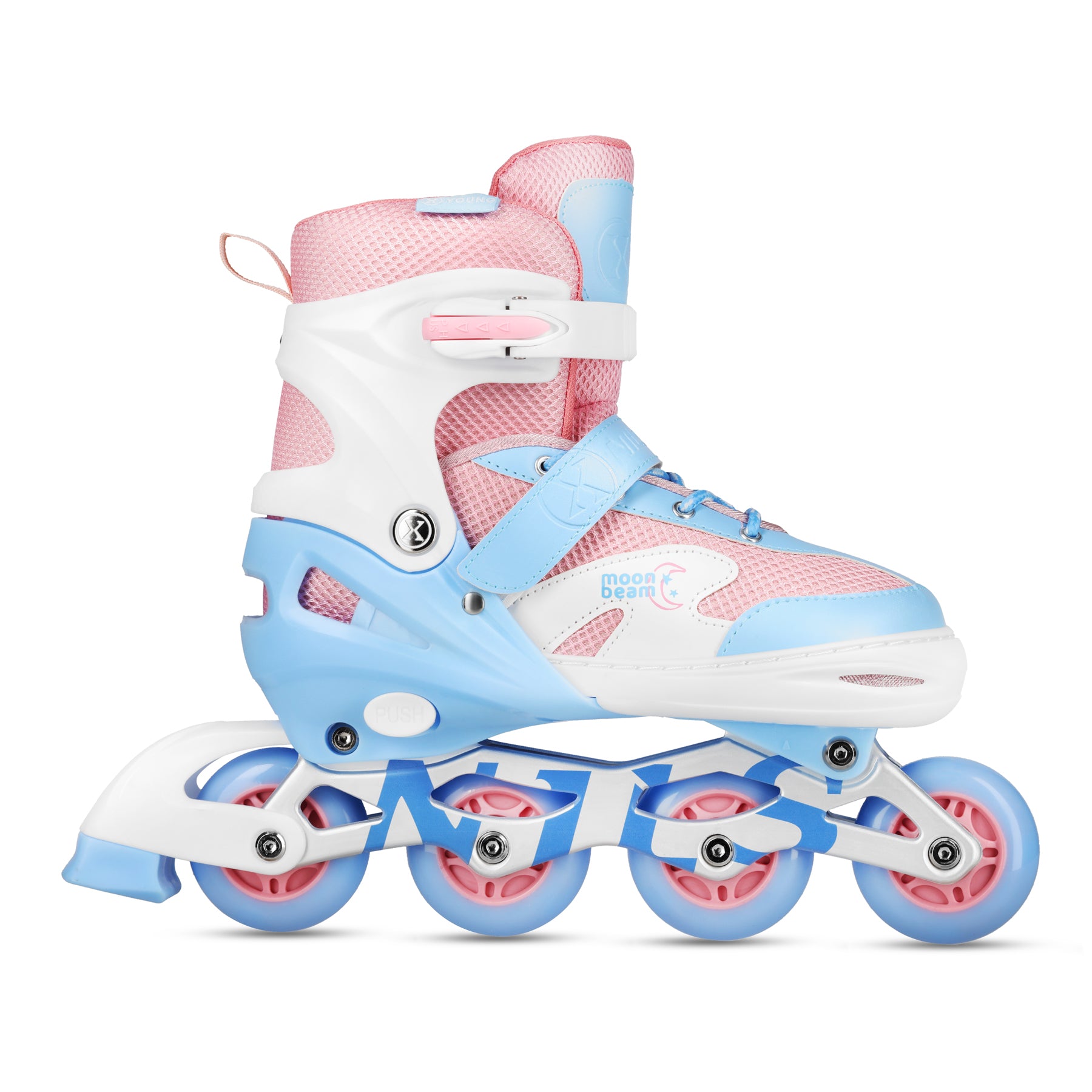 NA0189 LED SET INLINE SKATES PROTECTORS MOONBEAM WHITE SIZE M (35-38) NILS EXTREME