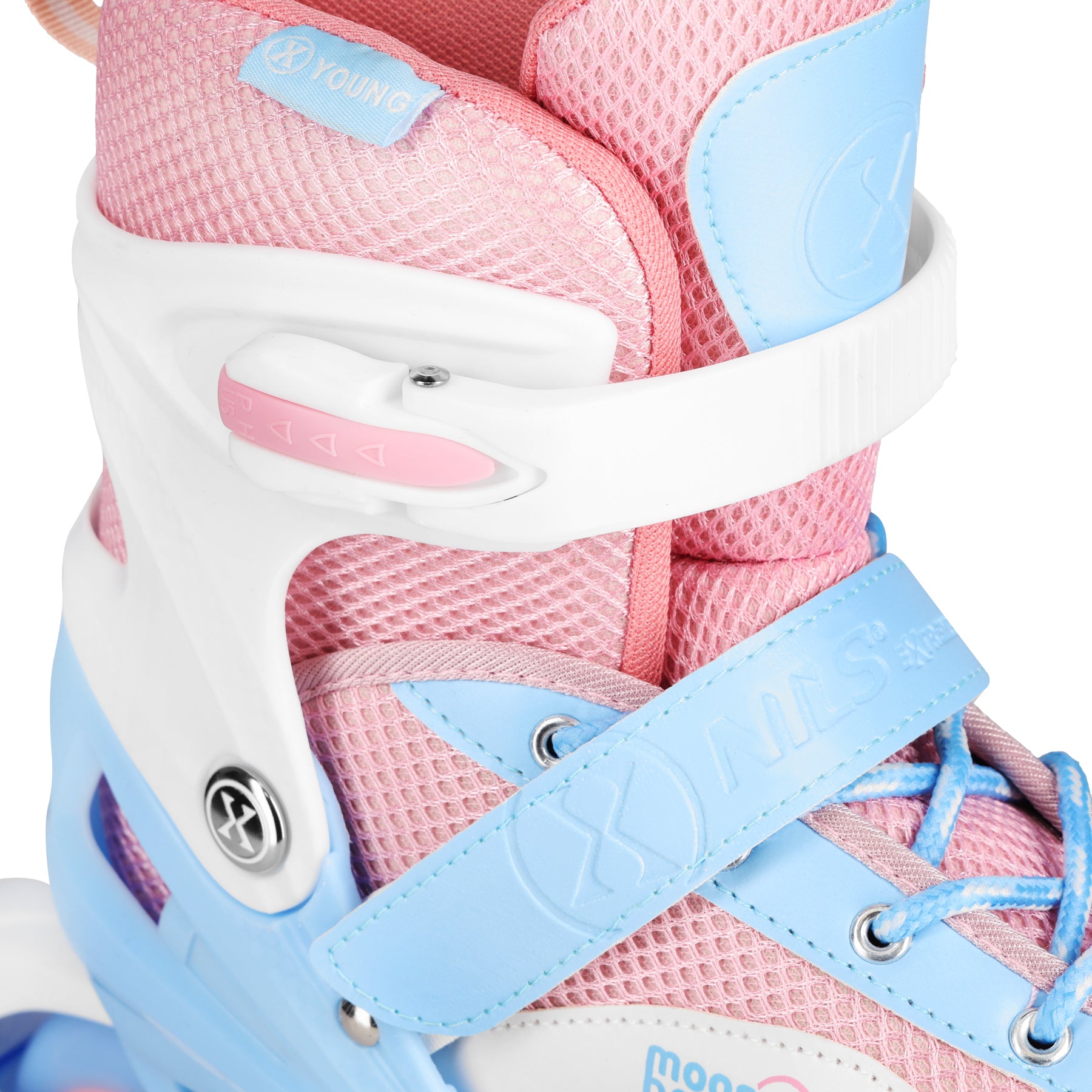 NA0189 LED SET INLINE SKATES PROTECTORS MOONBEAM WHITE SIZE M (35-38) NILS EXTREME