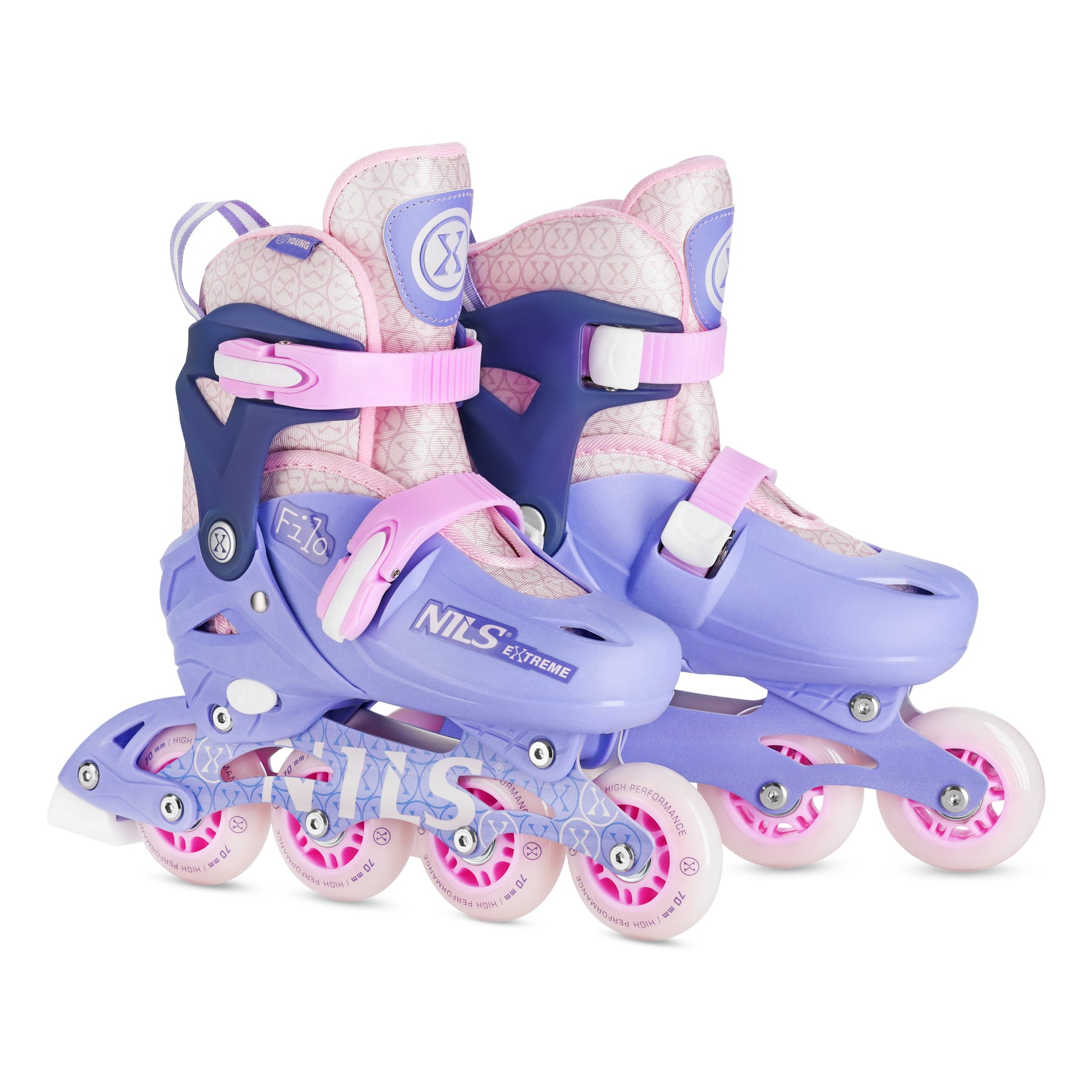 NA13102 FILO FIALOVÉ NŮŽE NA INLINE BRUSLÍ VELIKOST M (34-37) NILS EXTREME