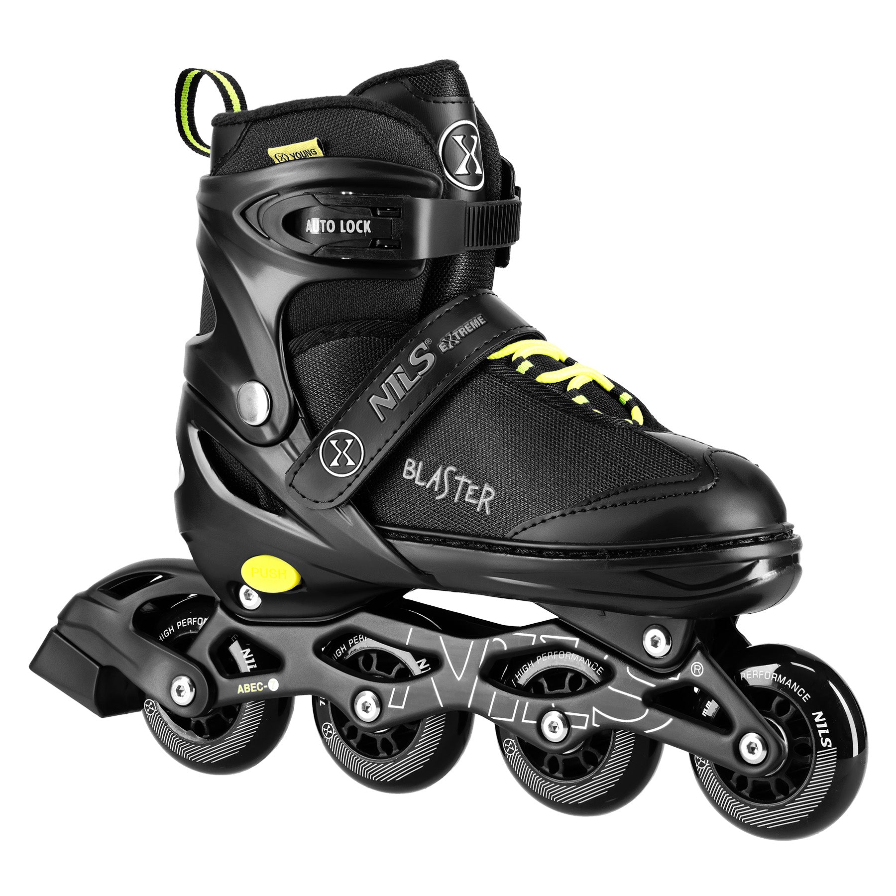 NA18168A BLASTER ČERNÉ INLINE BRUSLĚ VELIKOST S (31-34) NILS EXTREME