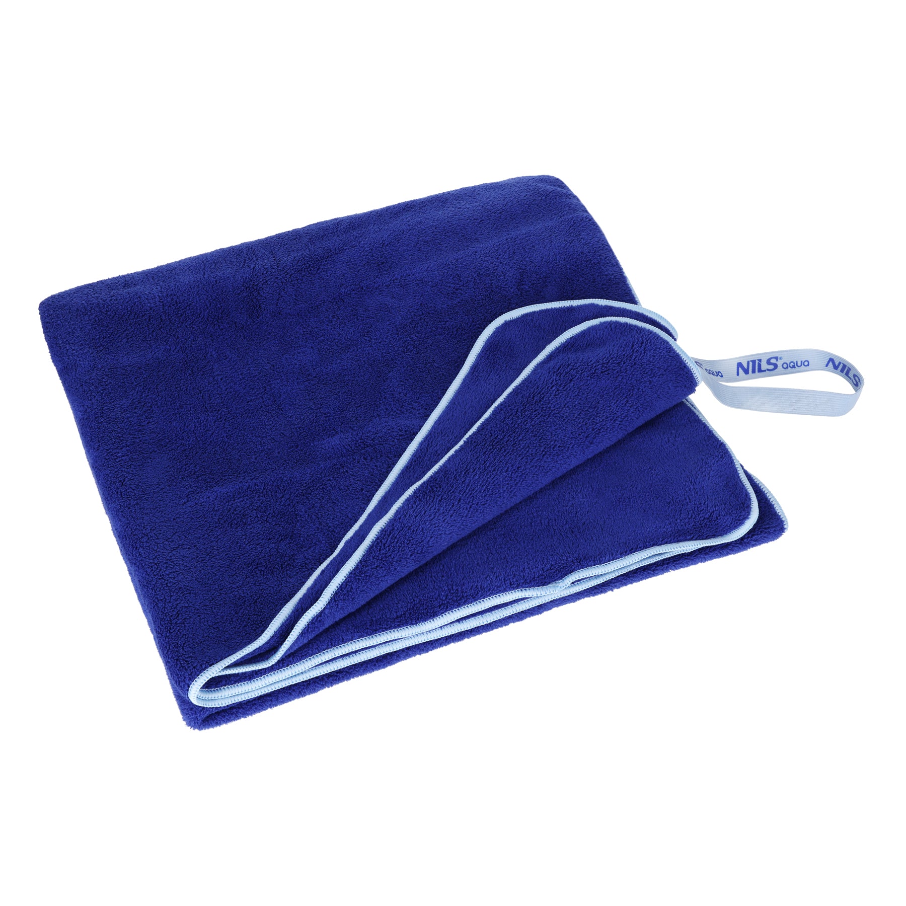 NAR14 RĘCZNIK Z MIKROFIBRY FROTTE GRANATOWY 160X80cm NILS AQUA