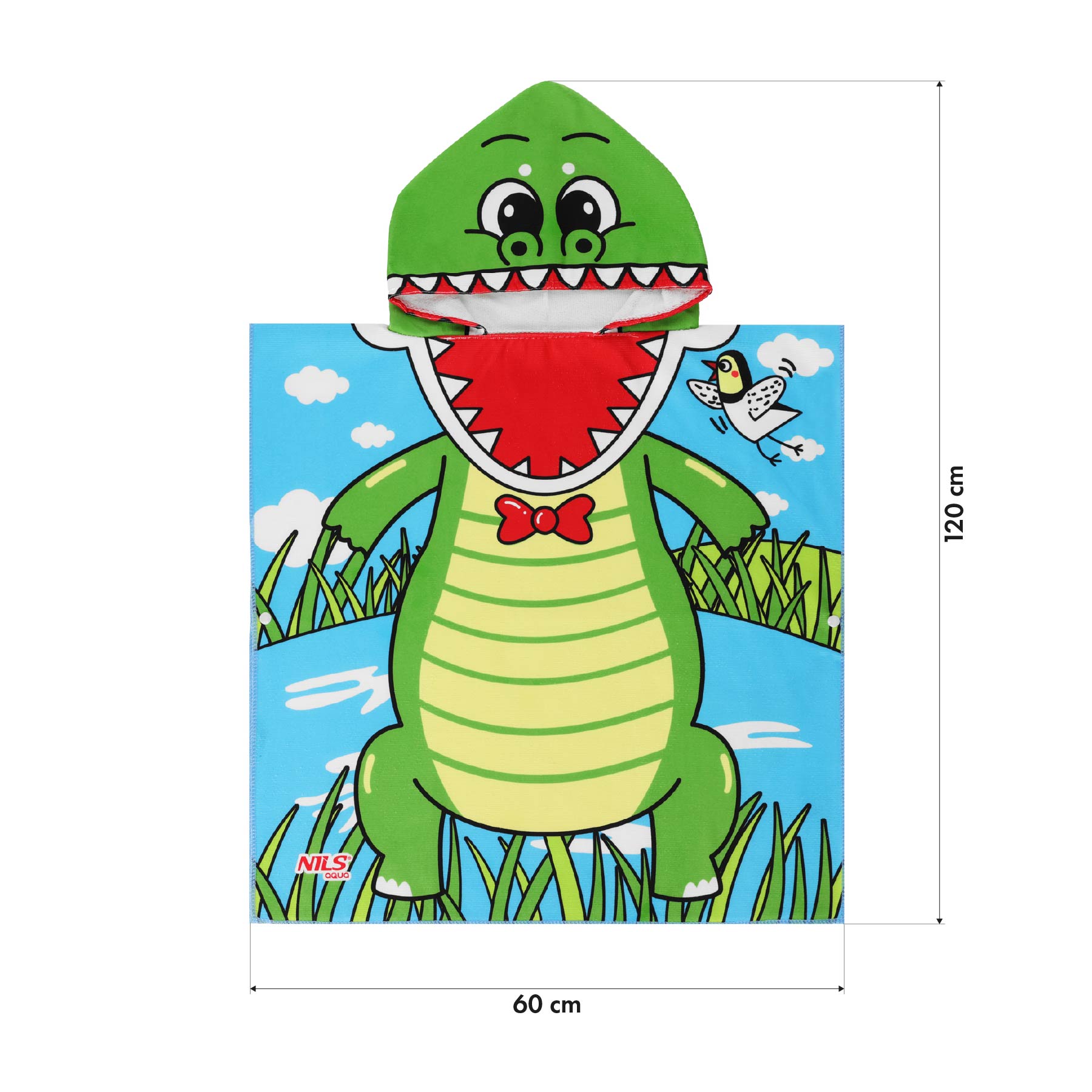 NAR20 RĘCZNIK PONCZO CROCODILE NILS AQUA