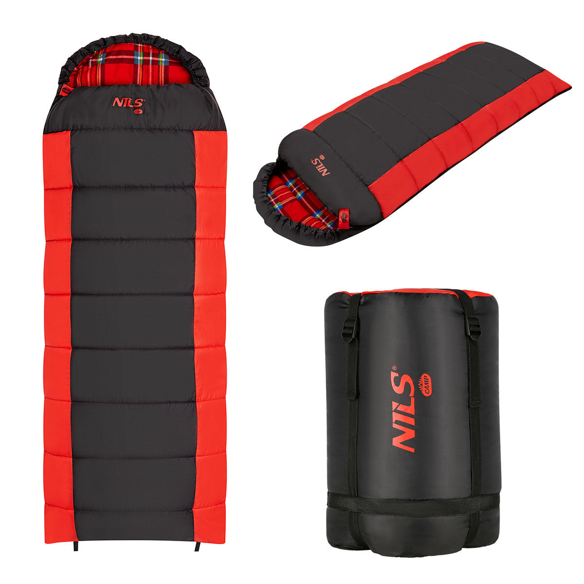 NC2003 BLACK/RED NILS CAMP SLEEPING BAG