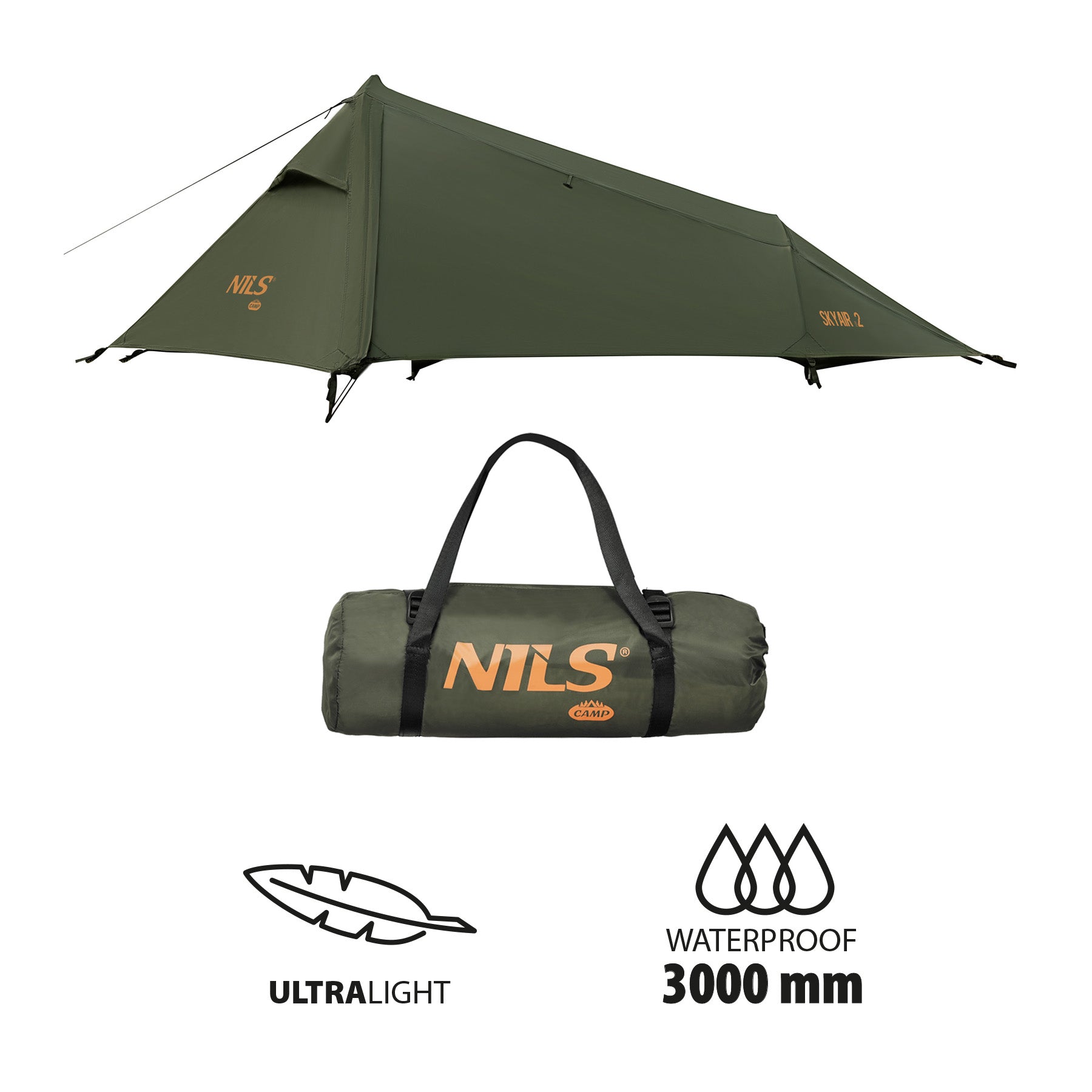 Nils Camp NC2502 Namiot Ultra Light Skyair 2 zielony