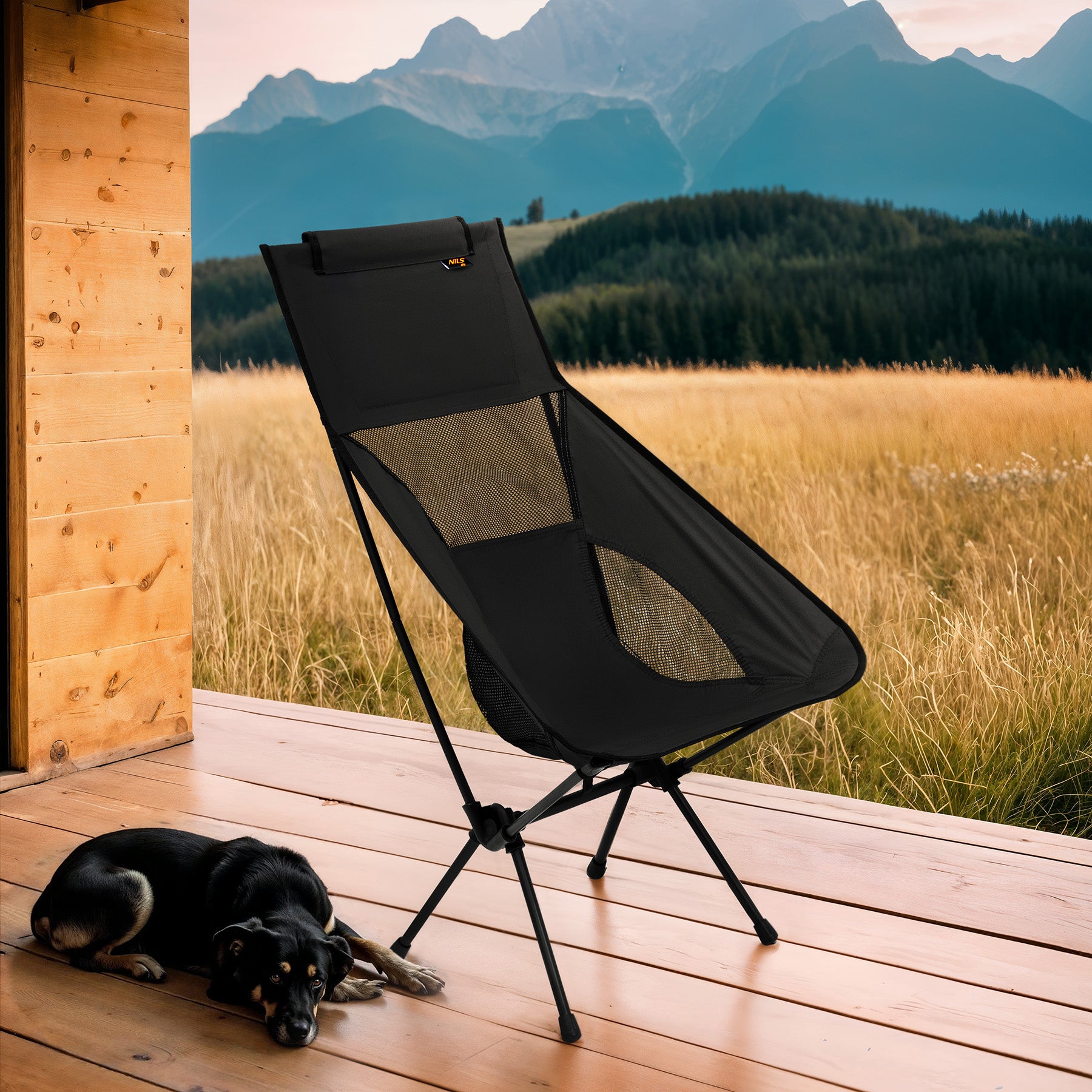 NC3321 SKLÁDACÍ ŽIDLE ULTRALIGHT ČERNÁ NILS CAMP