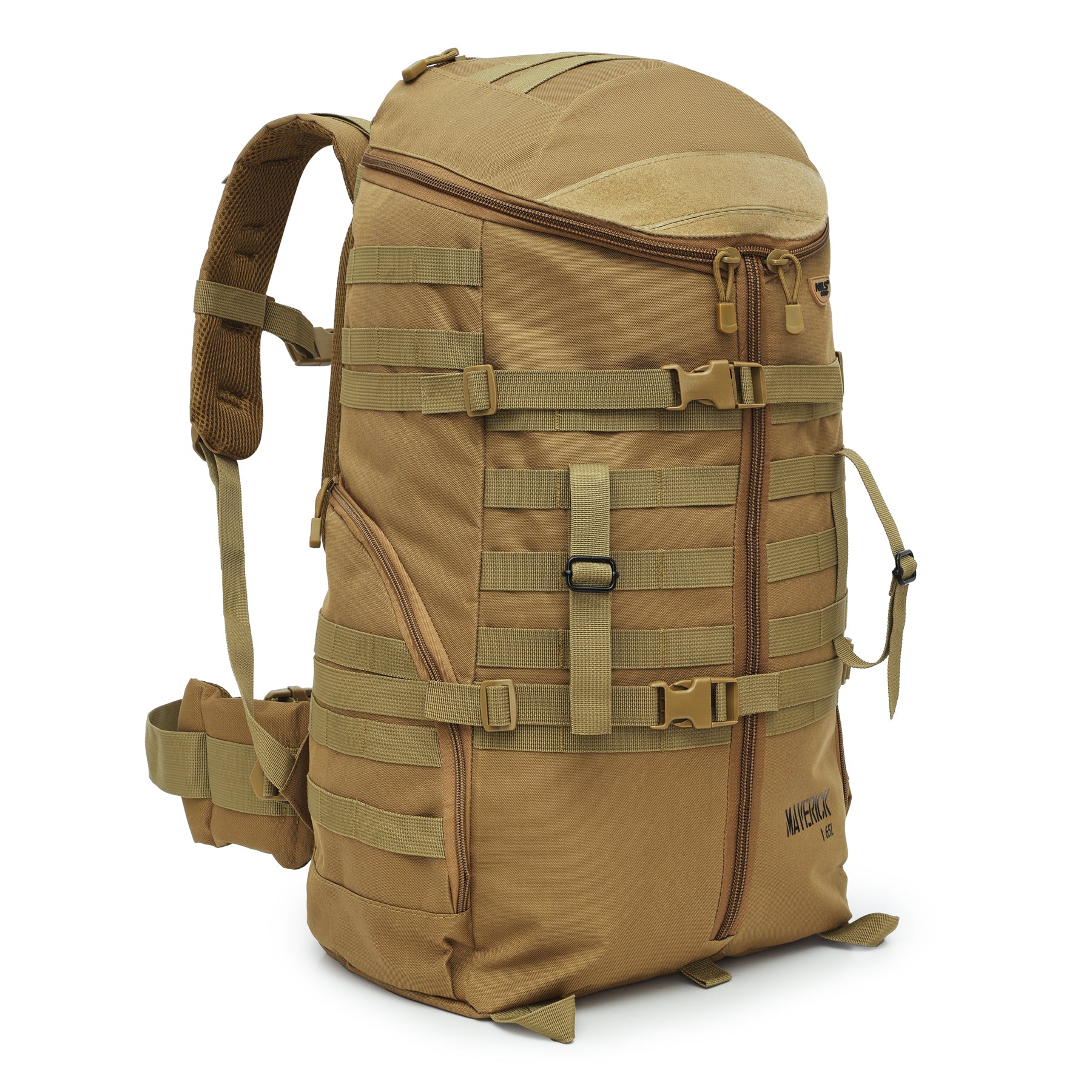 Taktický batoh MAVERICK NC3903 HNĚDÝ 65L NILS CAMP