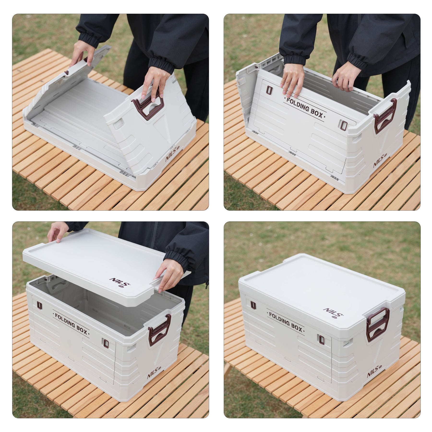 NCB4004 FOLDABLE CAMPING BOX WITH LID 50L NILS CAMP