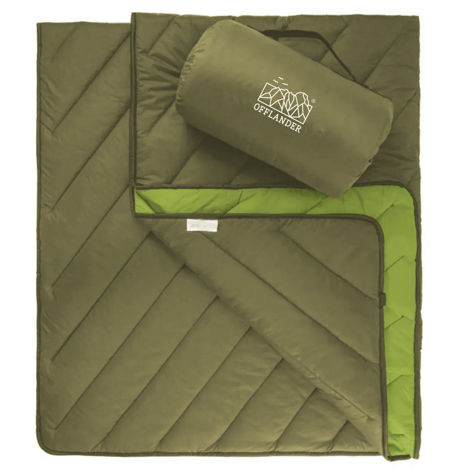 OFFLANDER WATERPROOF CAMPING BLANKET GREEN 200 x 140