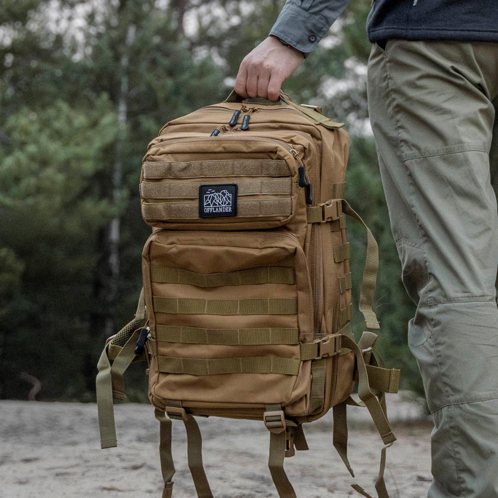 OFFLANDER PLECAK TURYSTYCZNY SURVIVAL 43L KHAKI