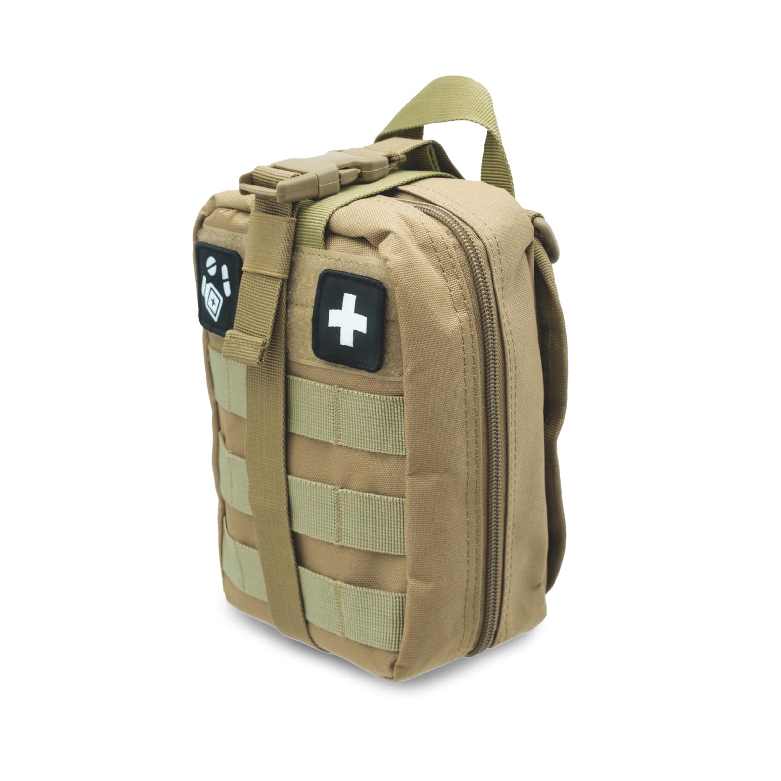 OFFLANDER MOLLE TACTICAL BAG WITH VELCRO FIRST AID KIT KHAKI