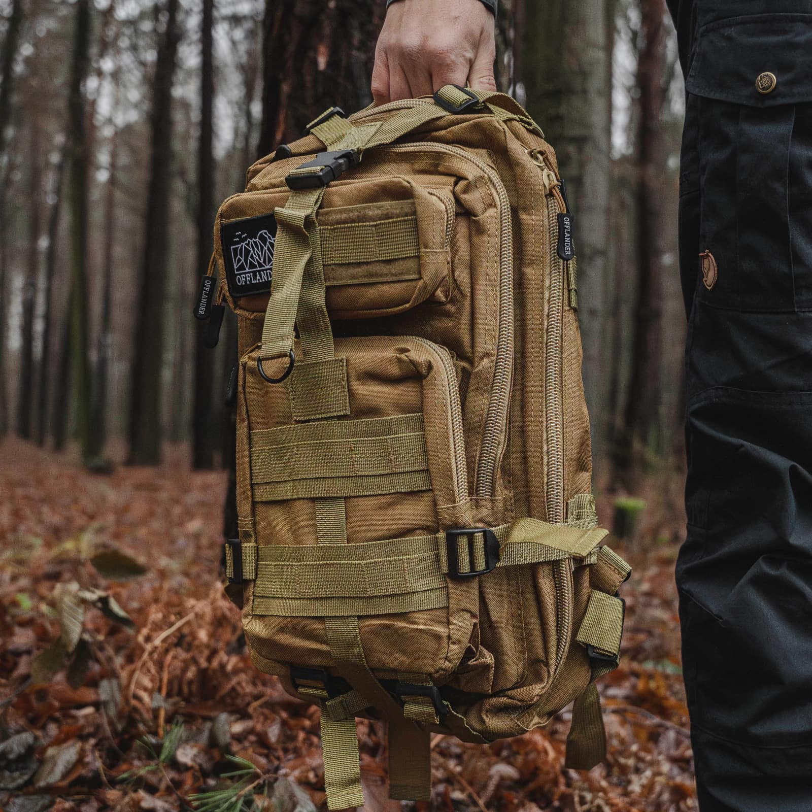 Turistický batoh Offlander Survival 25l khaki