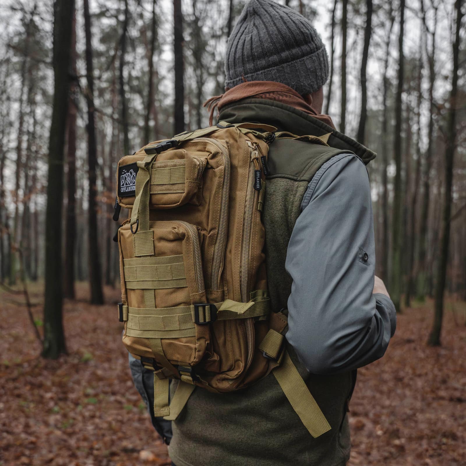 Turistický batoh Offlander Survival 25l khaki