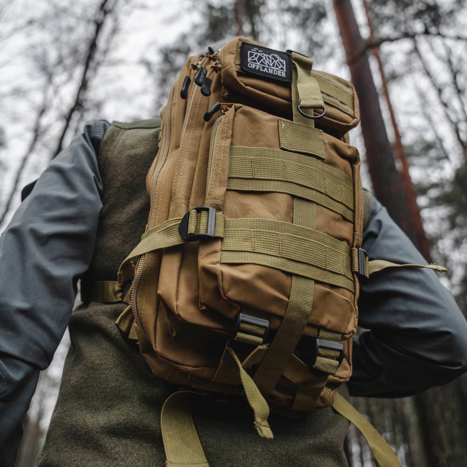Turistický batoh Offlander Survival 25l khaki