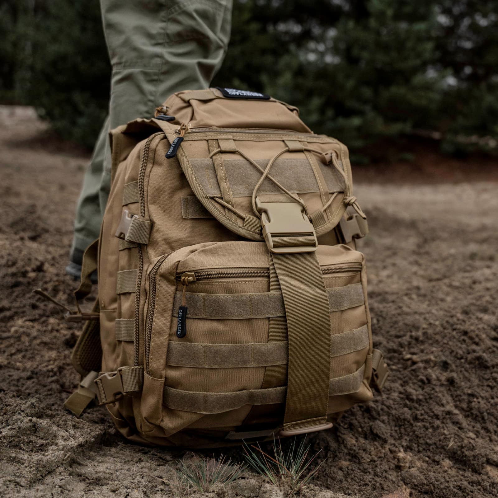 OFFLANDER PLECAK TURYSTYCZNY SURVIVAL HIKER 25L KHAKI