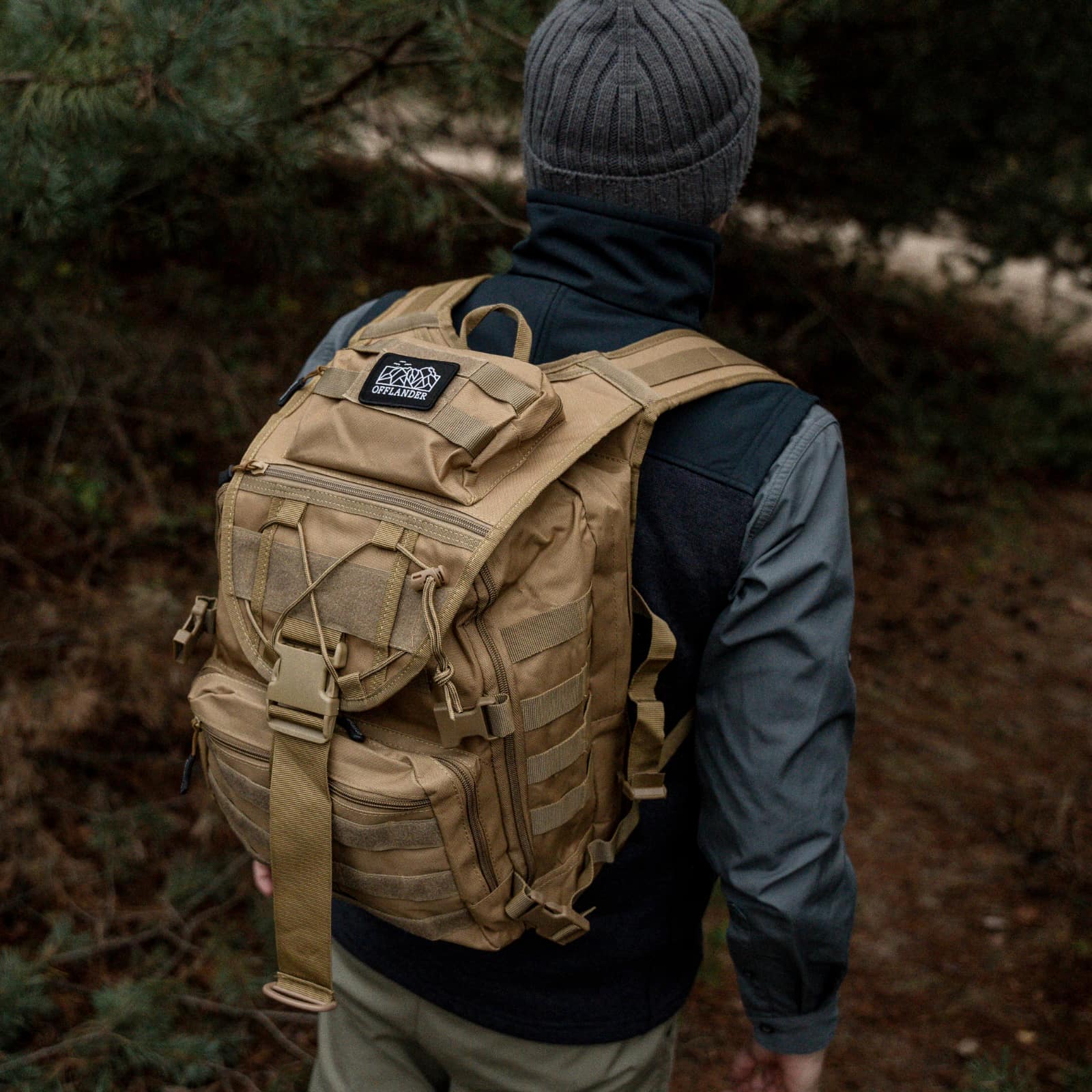 OFFLANDER PLECAK TURYSTYCZNY SURVIVAL HIKER 25L KHAKI