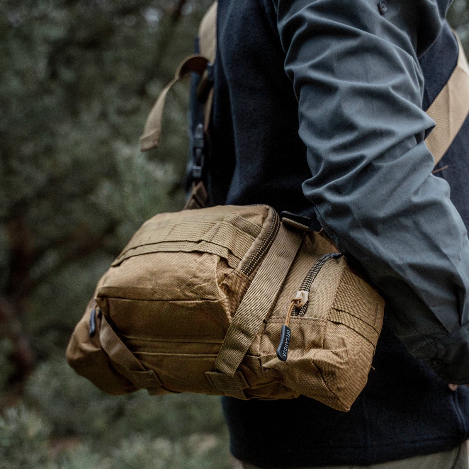 OFFLANDER PLECAK TURYSTYCZNY SURVIVAL COMBO 38L KHAKI