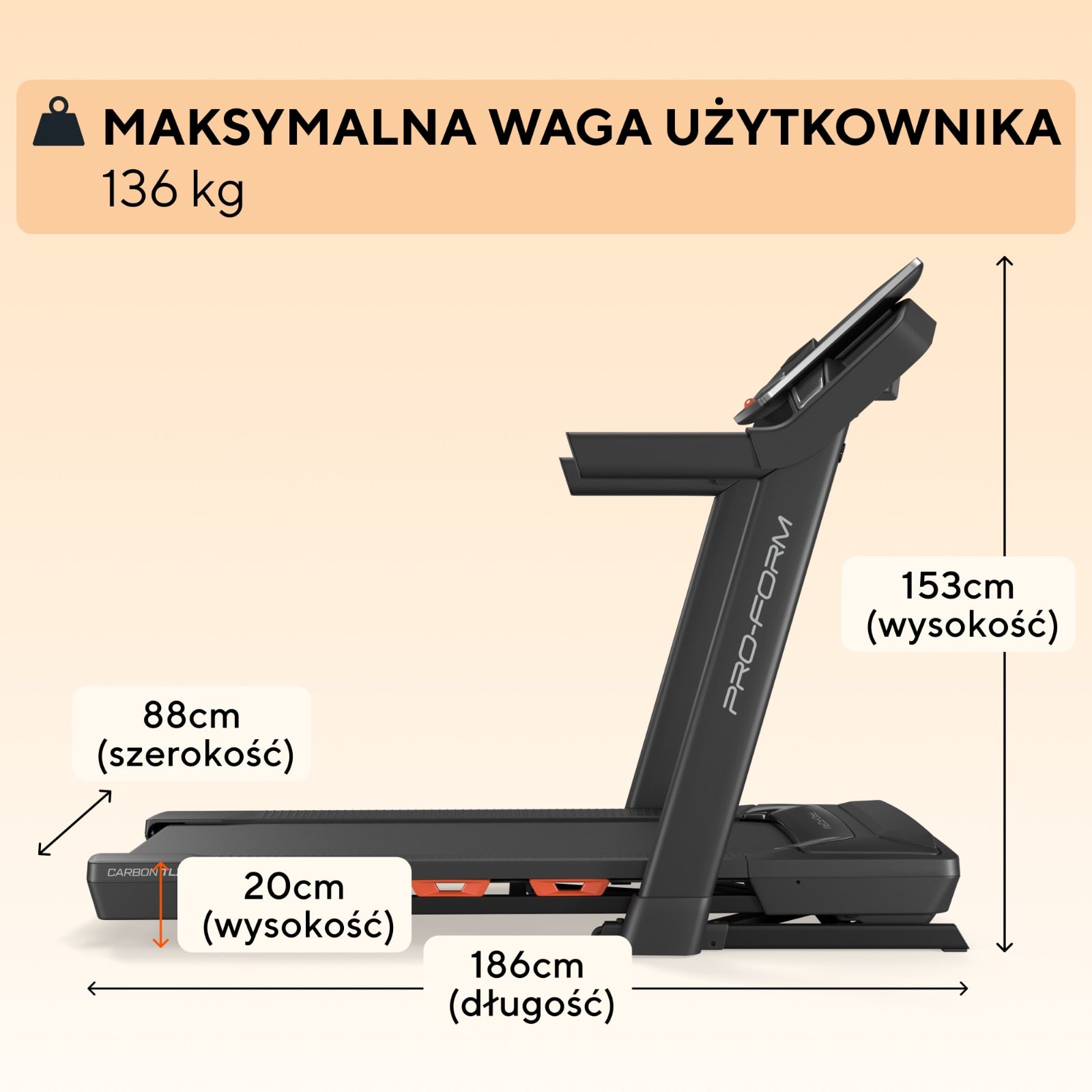ProForm Carbon TLX Bieżnia elektryczna