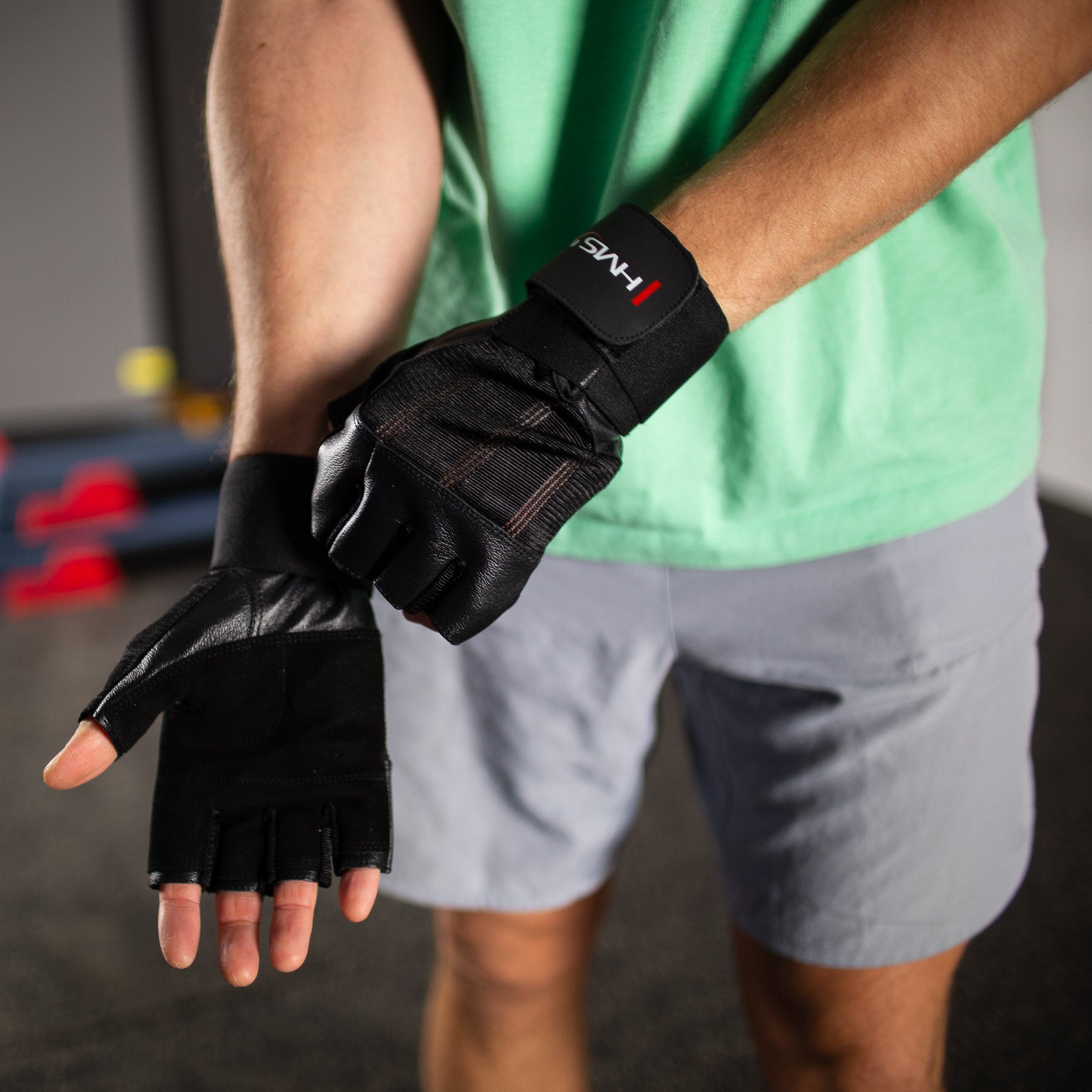 RST04 BLACK SIZE XL GYM GLOVES HMS