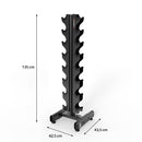 Sada činek CHD 2 x 1 - 8 kg (72 kg) + stojan STR36 HMS