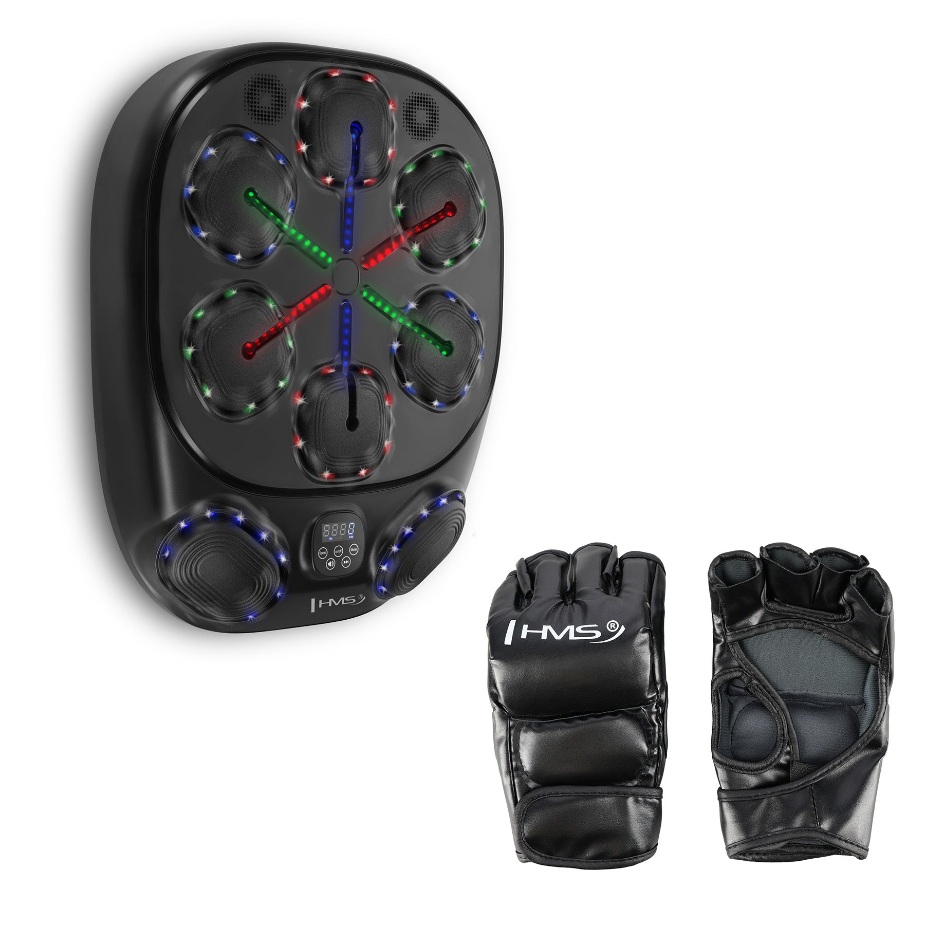 TB10 ELEKTRONICZNA TARCZA BOKSERSKA BLUETOOTH Z MUZYKĄ I RĘKAWICAMI BATERIA 4000MAH HMS