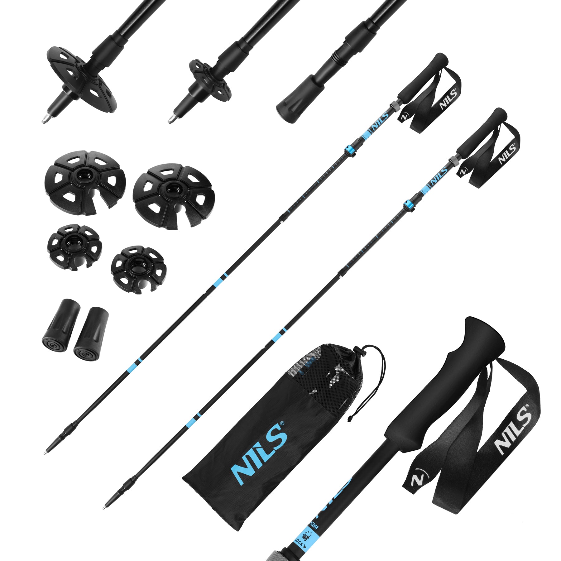 TK8604 FOLDABLE TREKKING POLES NILS
