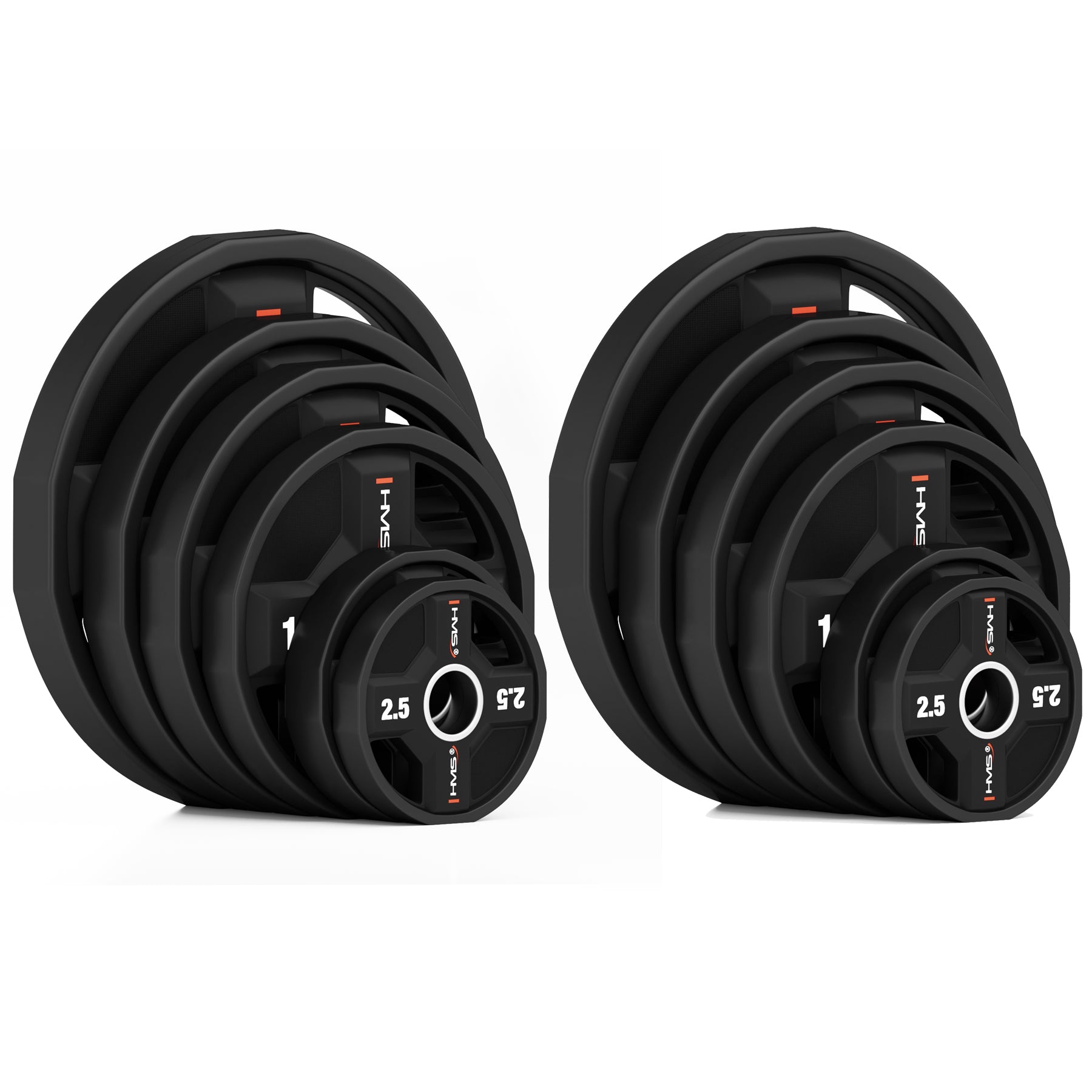 HPT POLYURETHANE DUMBBELL SET 2 x 1 - 10 KG (110 KG) + STR37 HMS STAND
