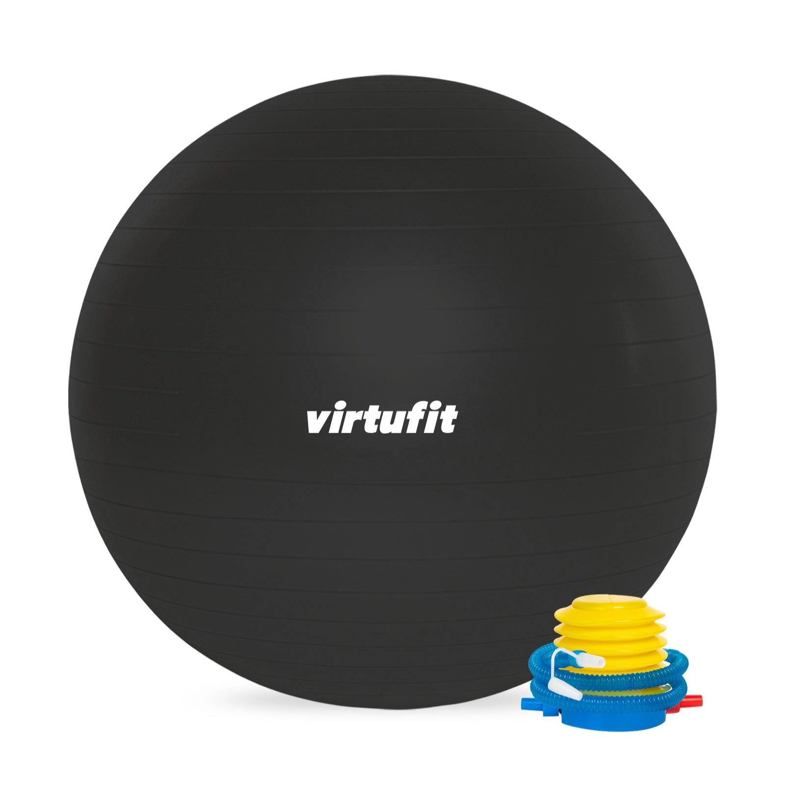 VIRTUFIT PIŁKA GIMNASTYCZNA ANTI-BURST PRO Z POMPKĄ CZARNA 65 CM