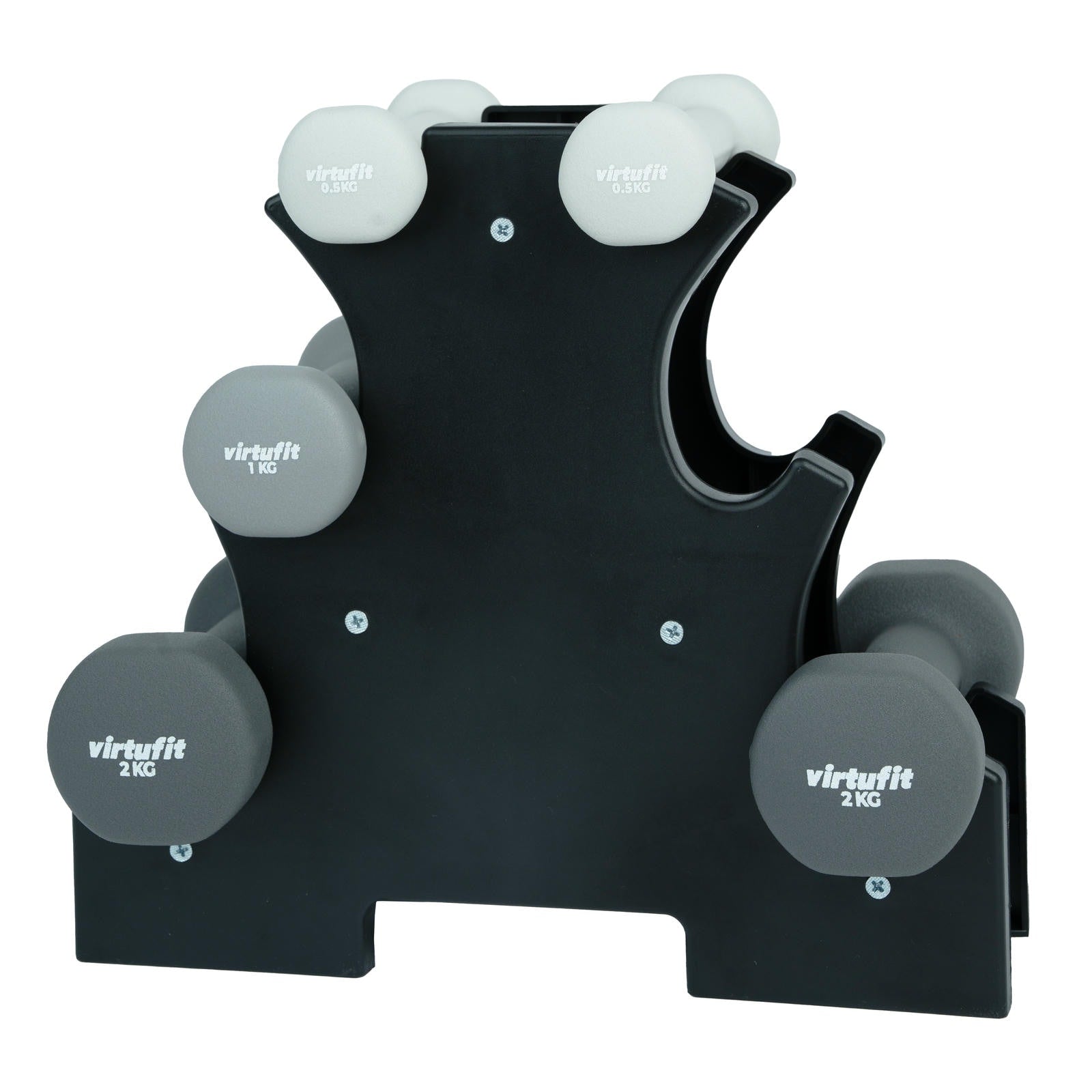 VIRTUFIT ZESTAW HANTLI NEOPRENOWYCH ZE STOJAKIEM 7 KG