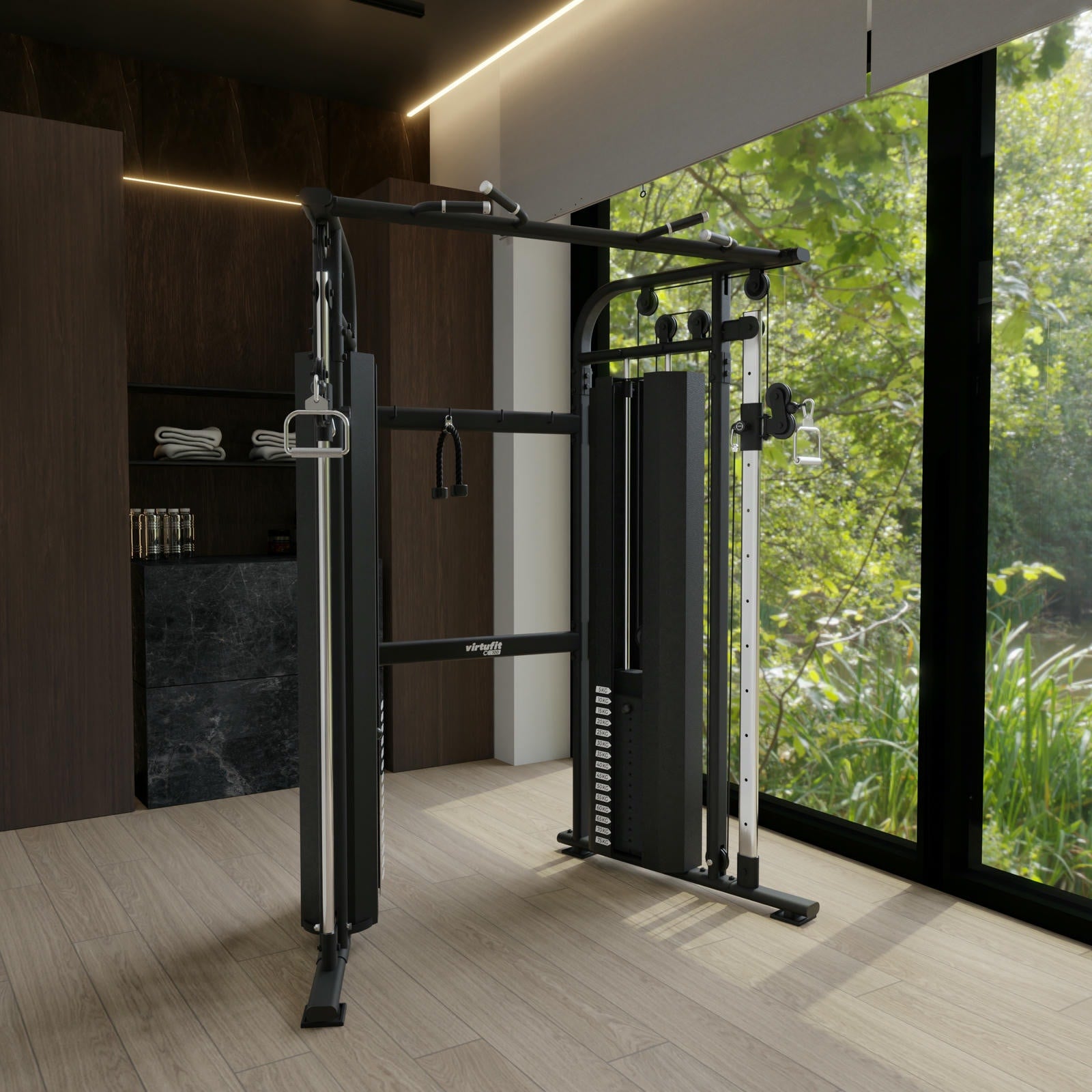 VIRTUFIT BRAMA TRENINGOWA CC100 Z PODWÓJNYM WYCIĄGIEM