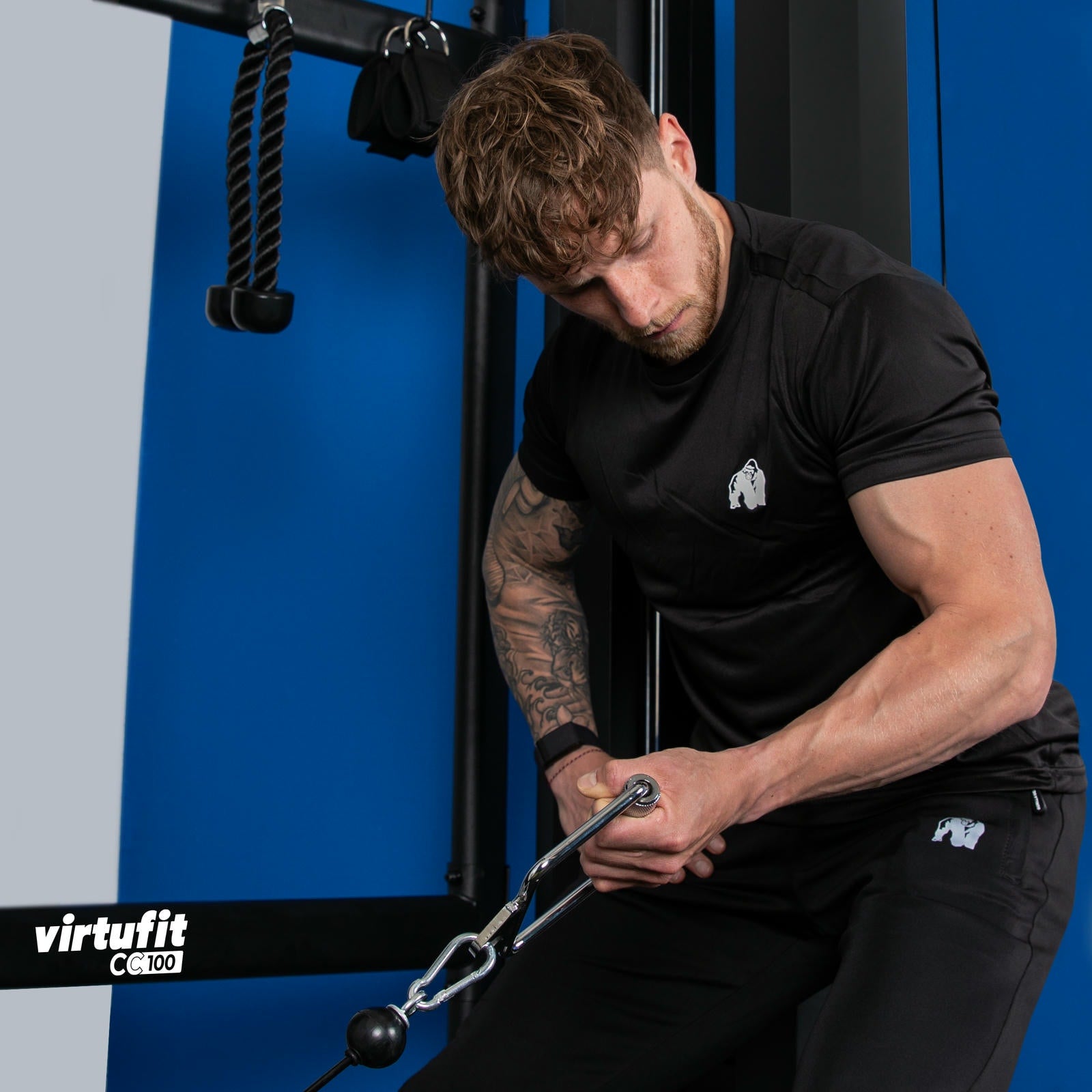 VIRTUFIT BRAMA TRENINGOWA CC100 Z PODWÓJNYM WYCIĄGIEM