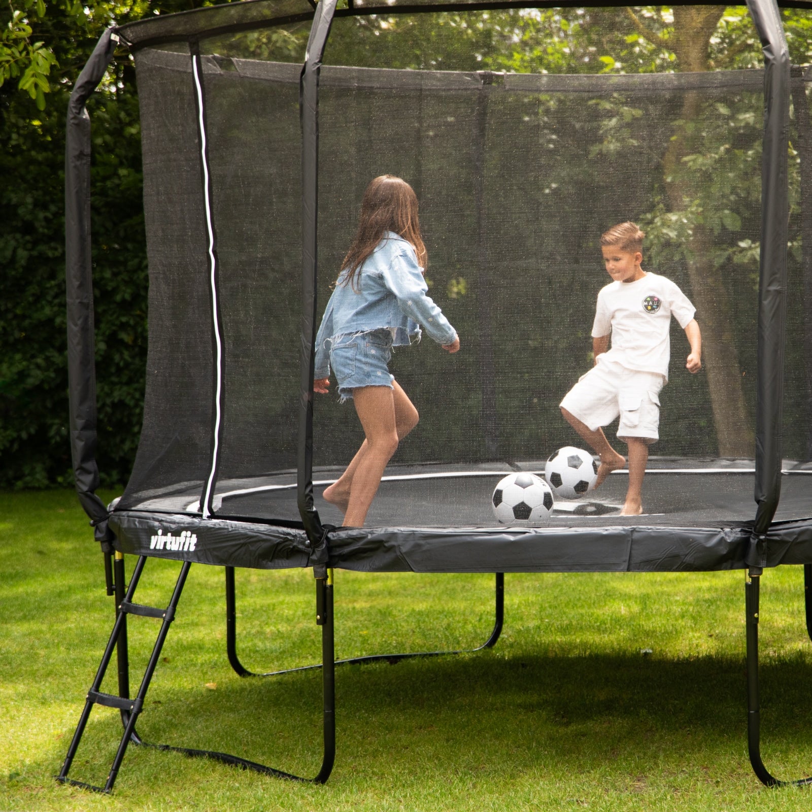 VIRTUFIT TRAMPOLINA PREMIUM Z SIATKĄ BEZPIECZEŃSTWA 366 CM