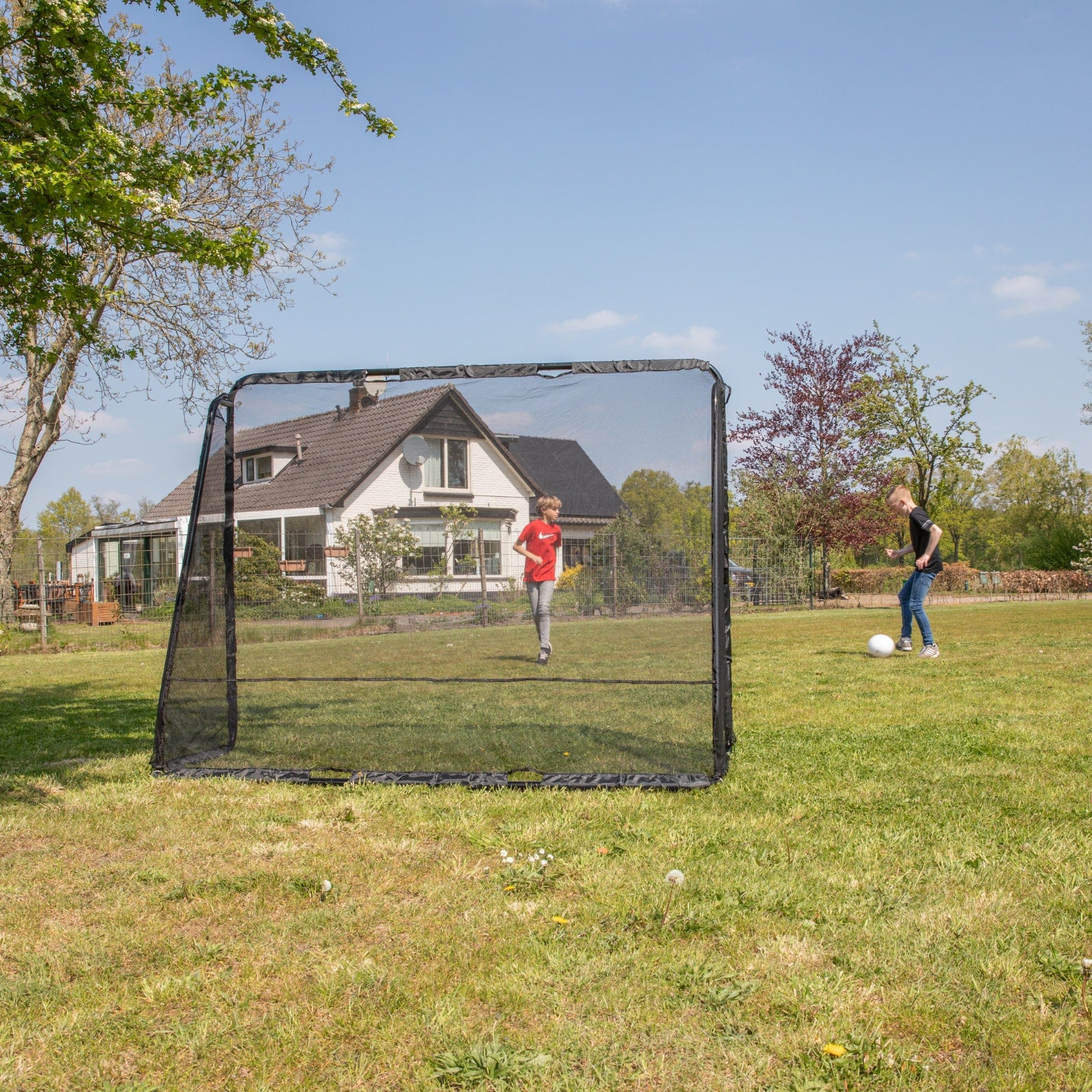 VIRTUFIT BRAMKA PIŁKARSKA PRO Z PŁACHTĄ DO STRZELANIA 220 X 170 CM