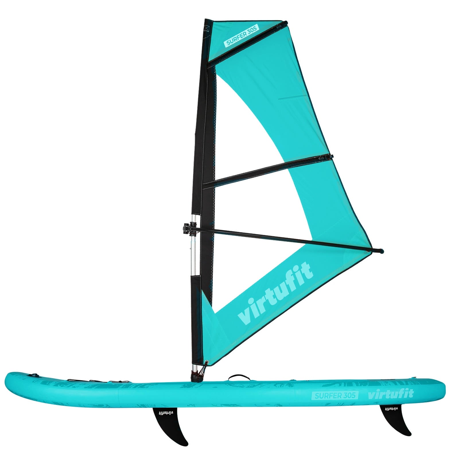 VIRTUFIT DESKA SUP SURFER 305 Z ŻAGLEM I AKCESORIAMI TURKUSOWY