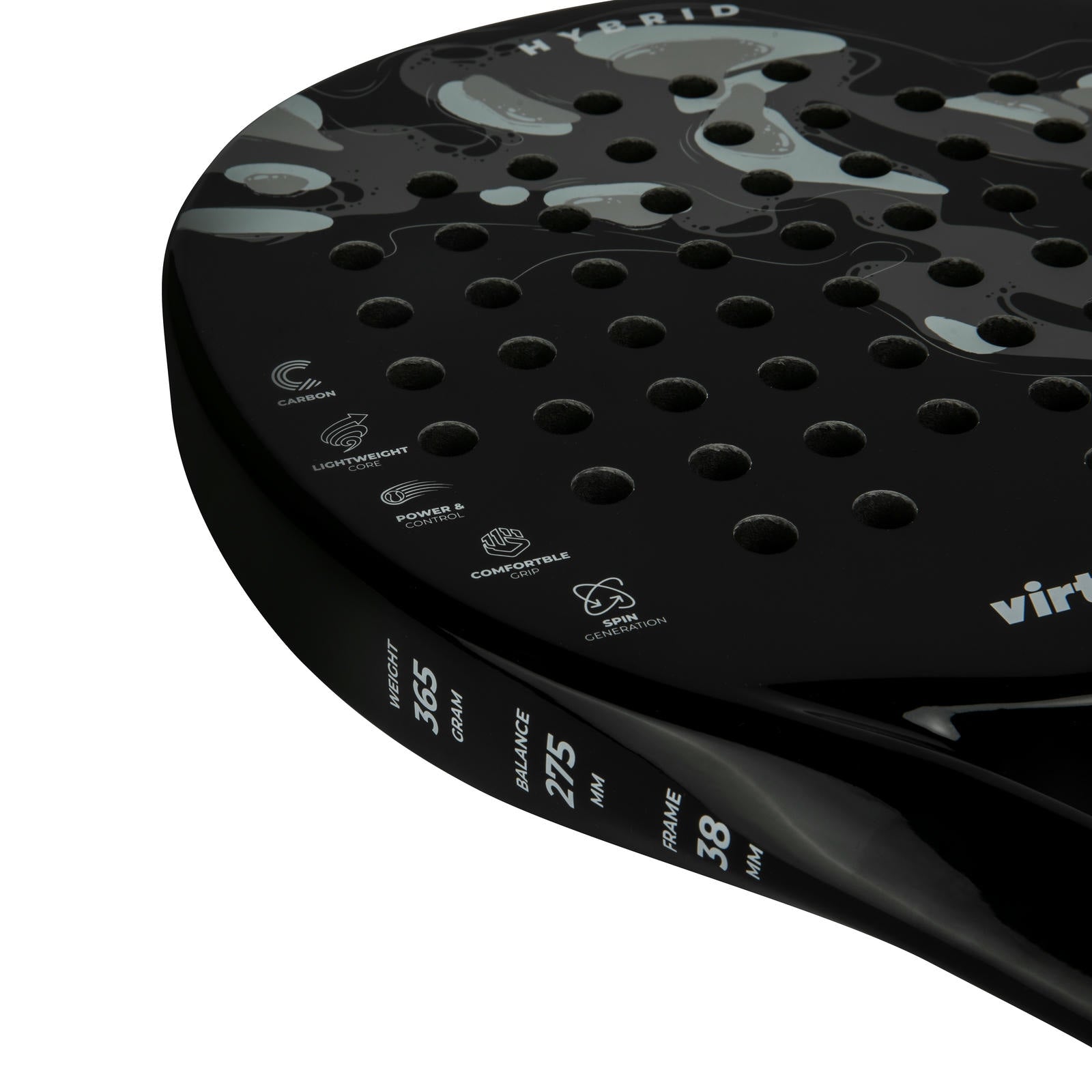VIRTUFIT RAKIETA DO PADLA HYBRID CZARNO-SZARA